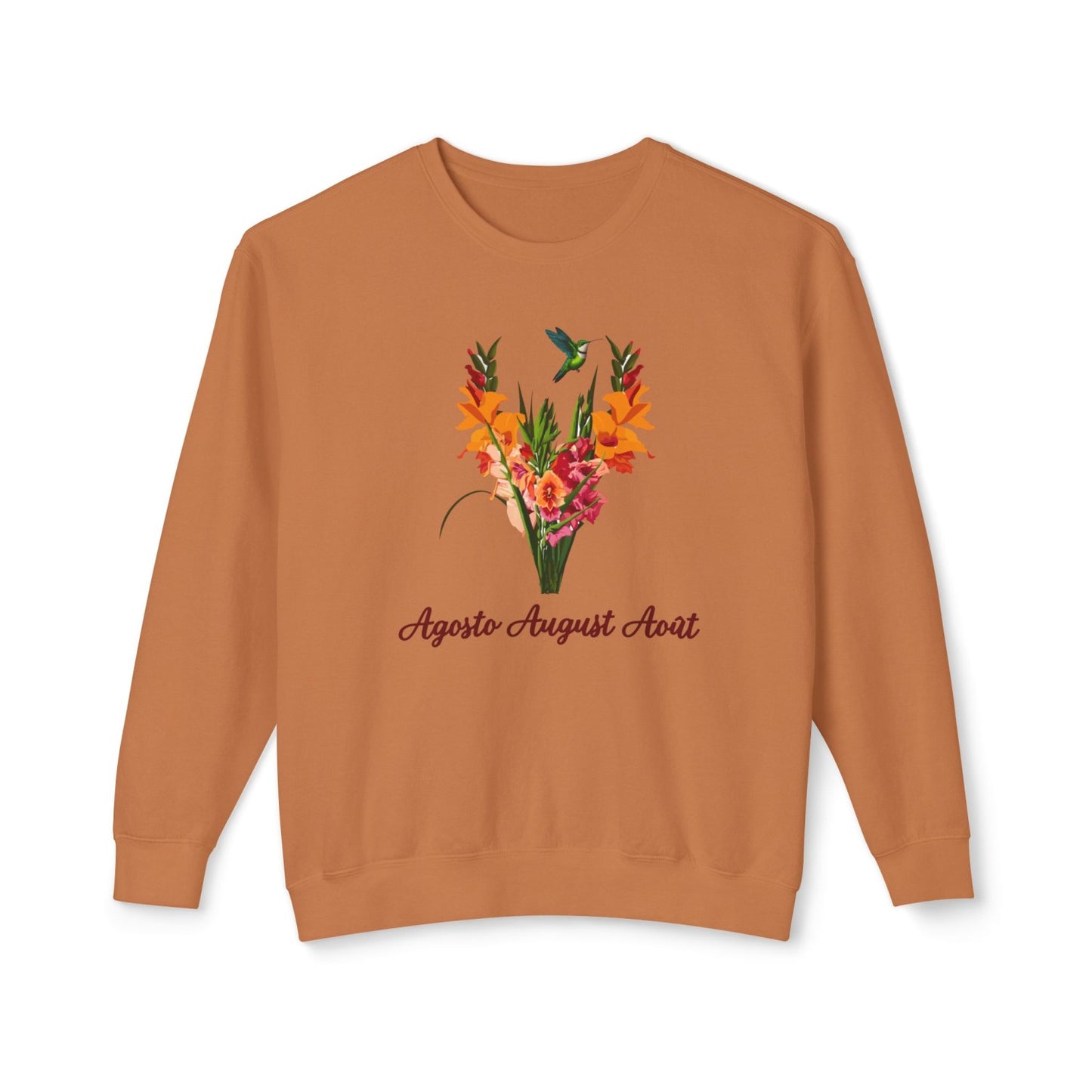 August Inspired Floral Sweatshirt Featuring Gladiolus Flowers
