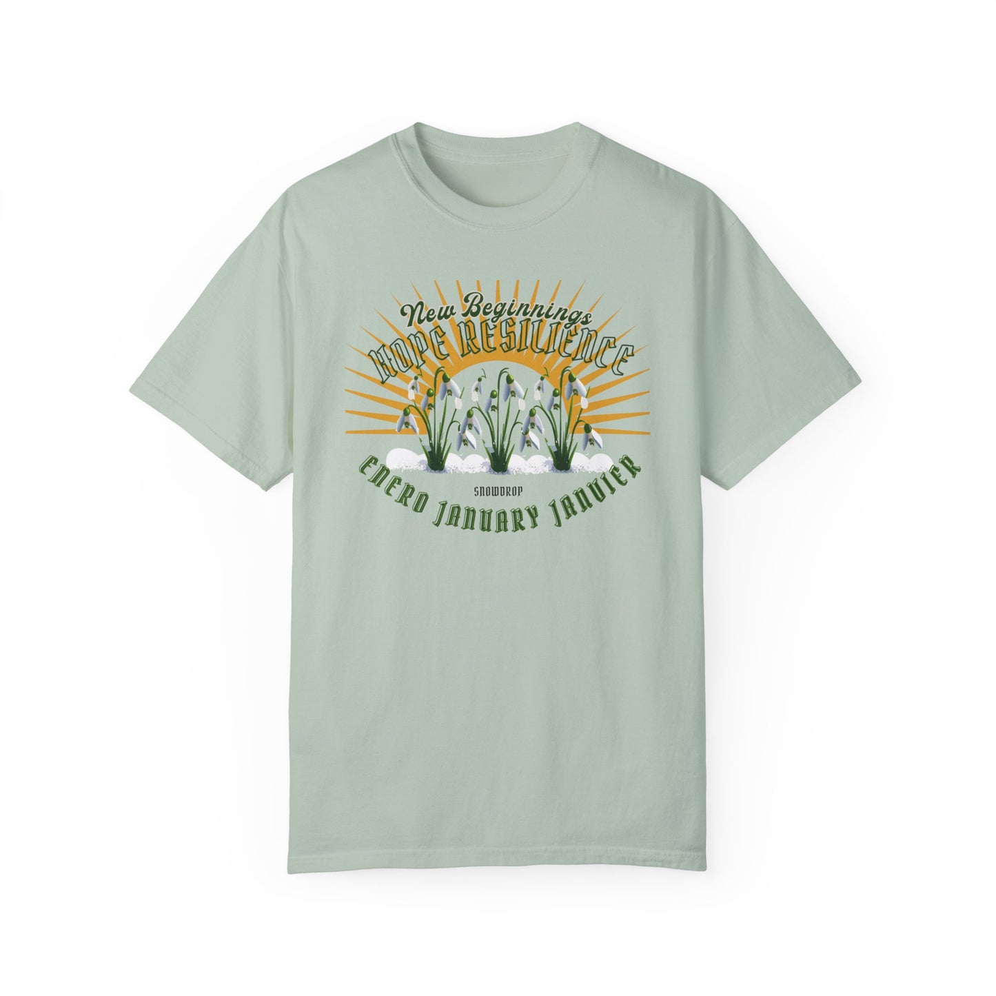Comfy January Snowdrop Cotton Tee