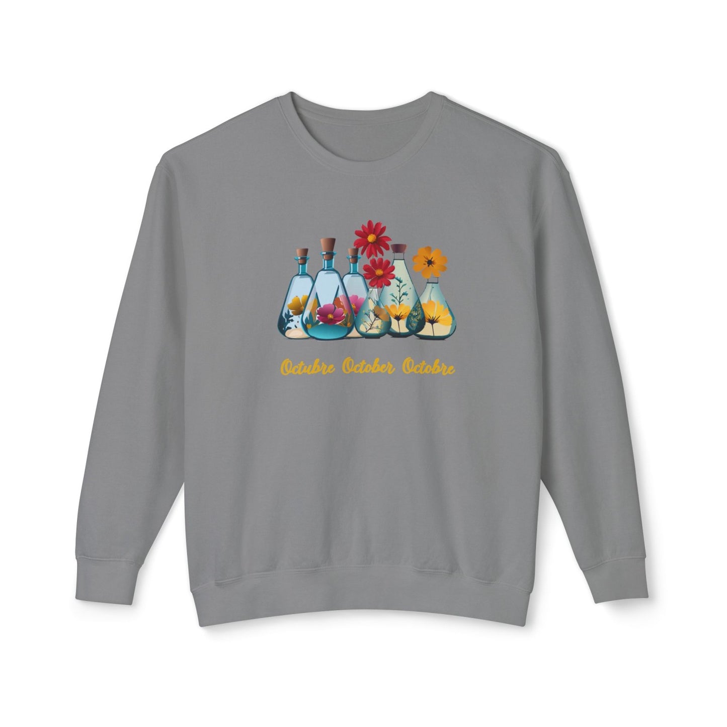 October Inspired Floral Sweatshirt Featuring Cosmos