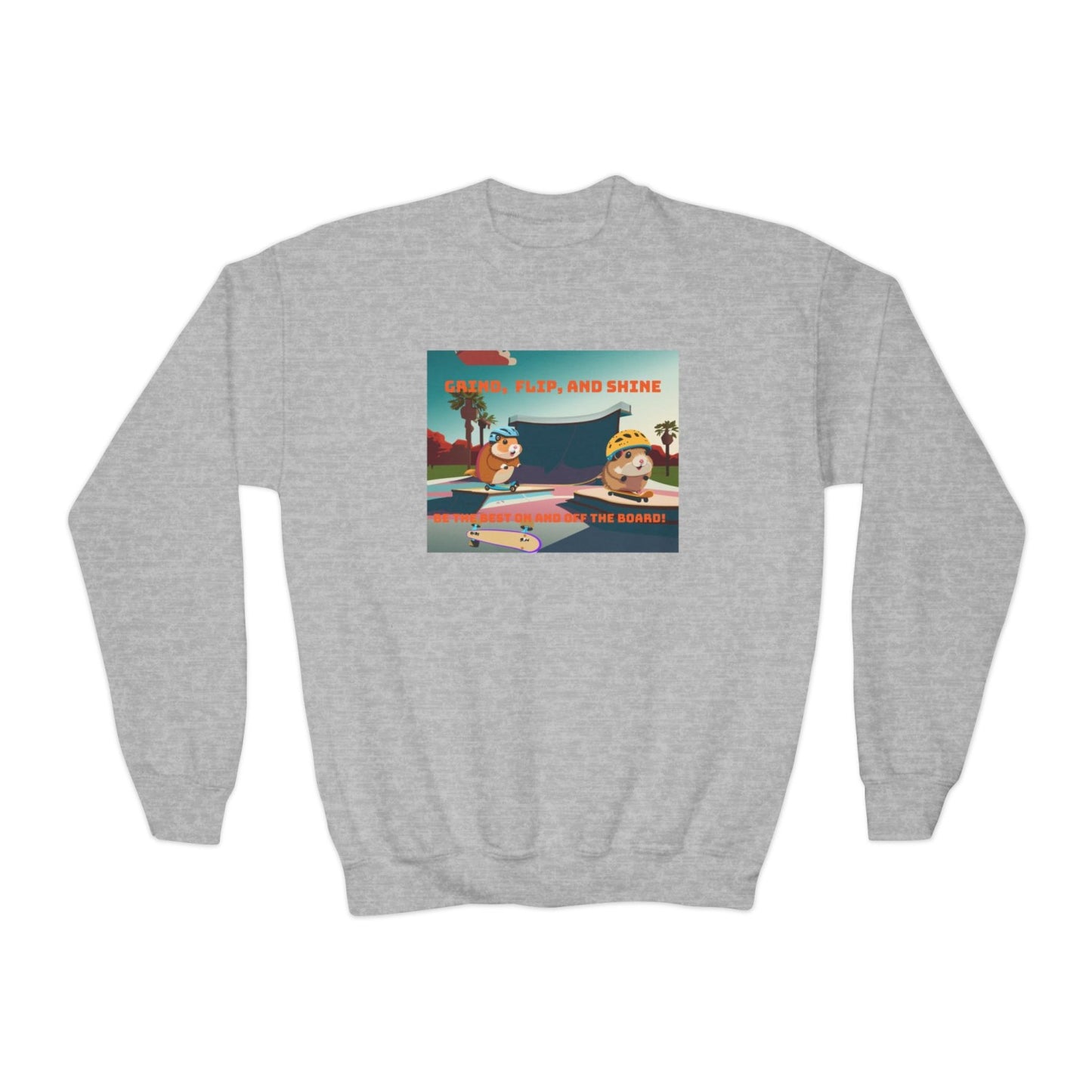 Cozy Youth Crewneck Sweatshirt Featuring Skater Hammies
