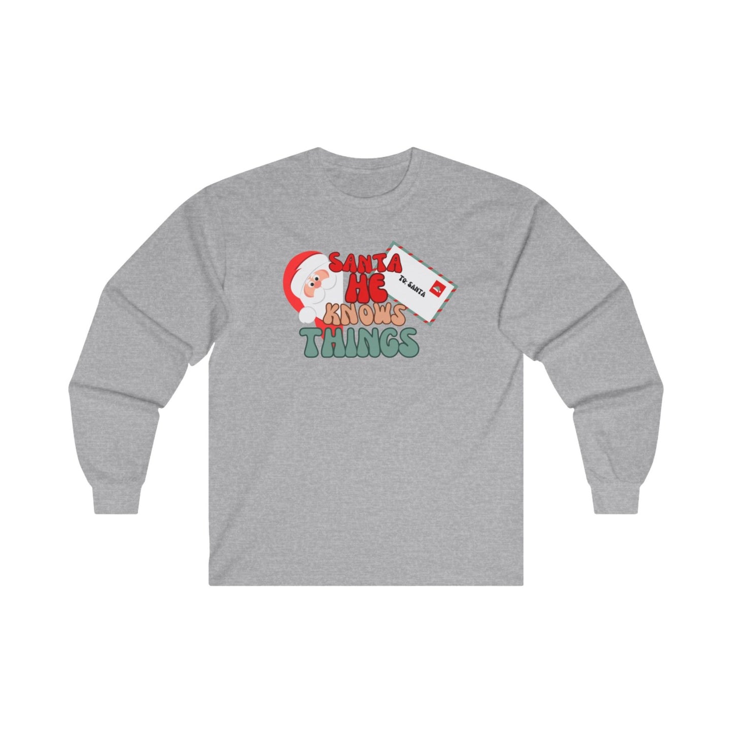 Comfy Long Sleeve Santa Inspired Tee