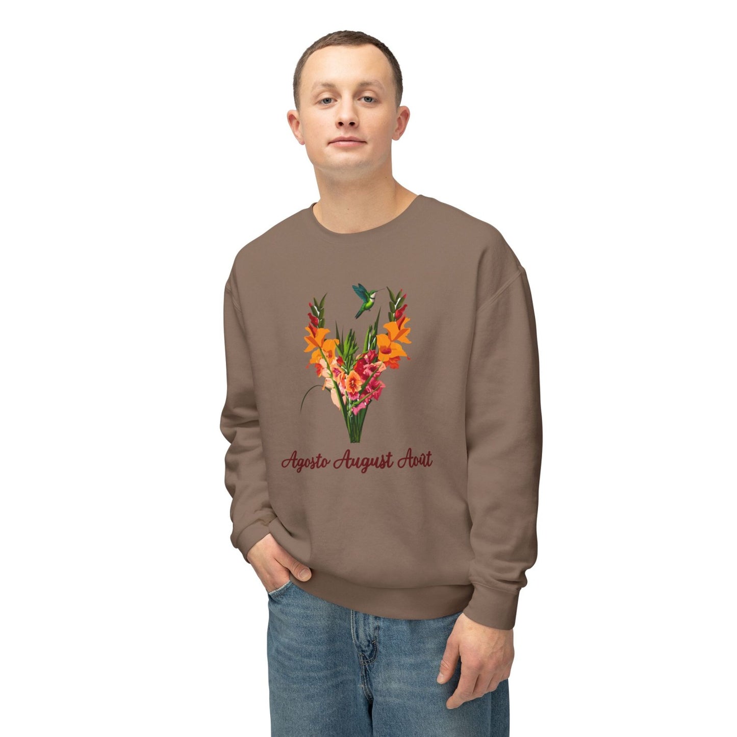 August Inspired Floral Sweatshirt Featuring Gladiolus Flowers