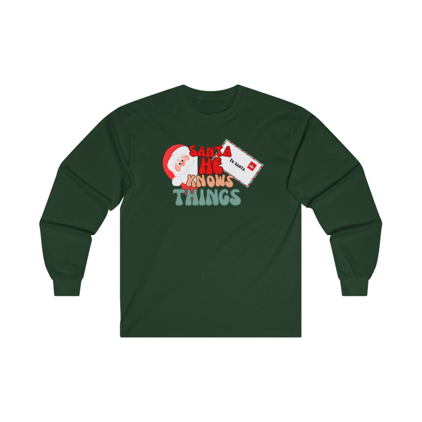 Comfy Long Sleeve Santa Inspired Tee