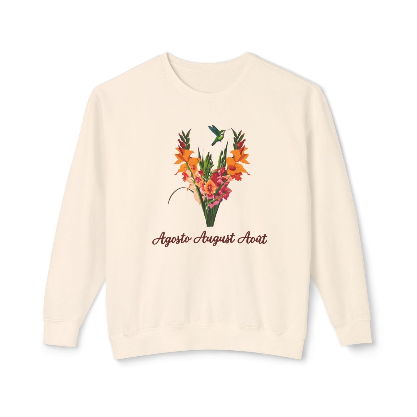 August Inspired Floral Sweatshirt Featuring Gladiolus Flowers