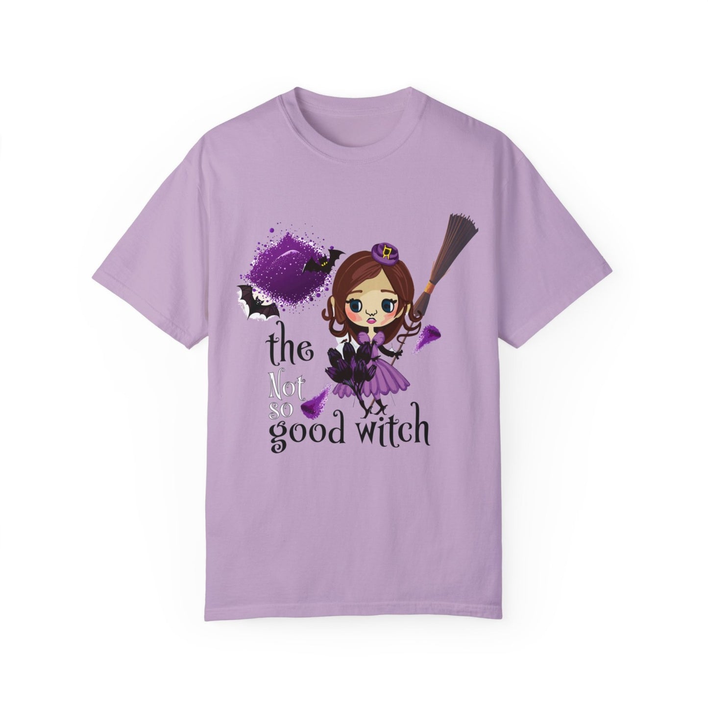 Vintage Inspired Halloween T-Shirt Featuring A Batty Witch