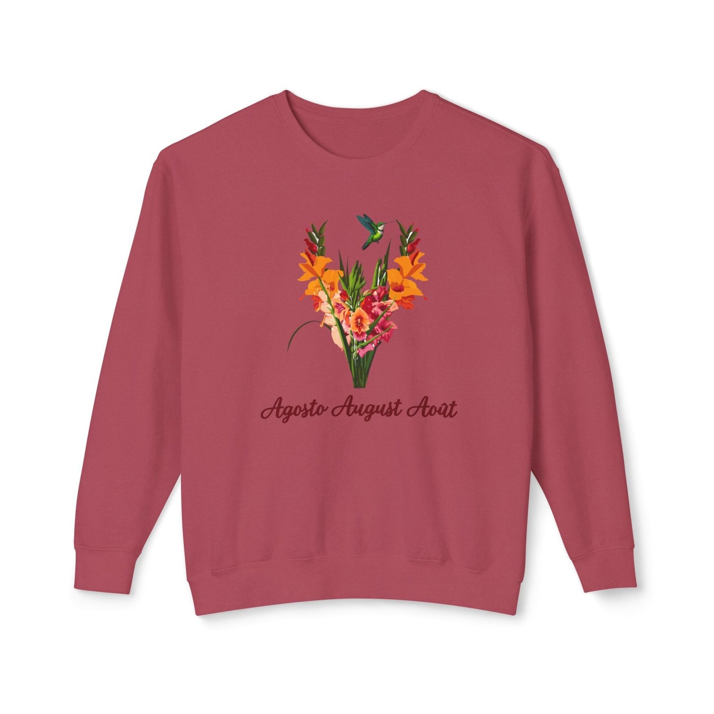 August Inspired Floral Sweatshirt Featuring Gladiolus Flowers