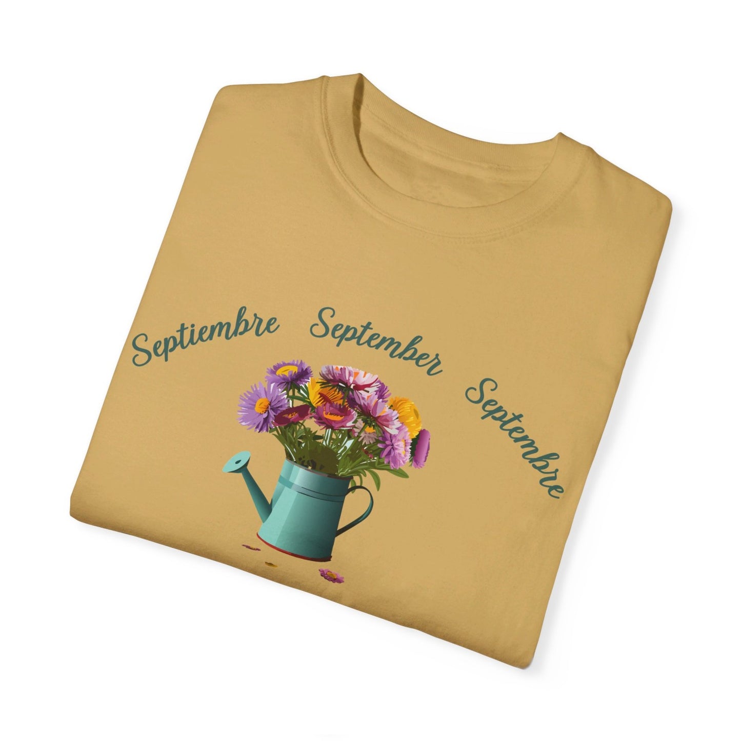 September Inspired Floral T-Shirt Featuring Aster Flowers