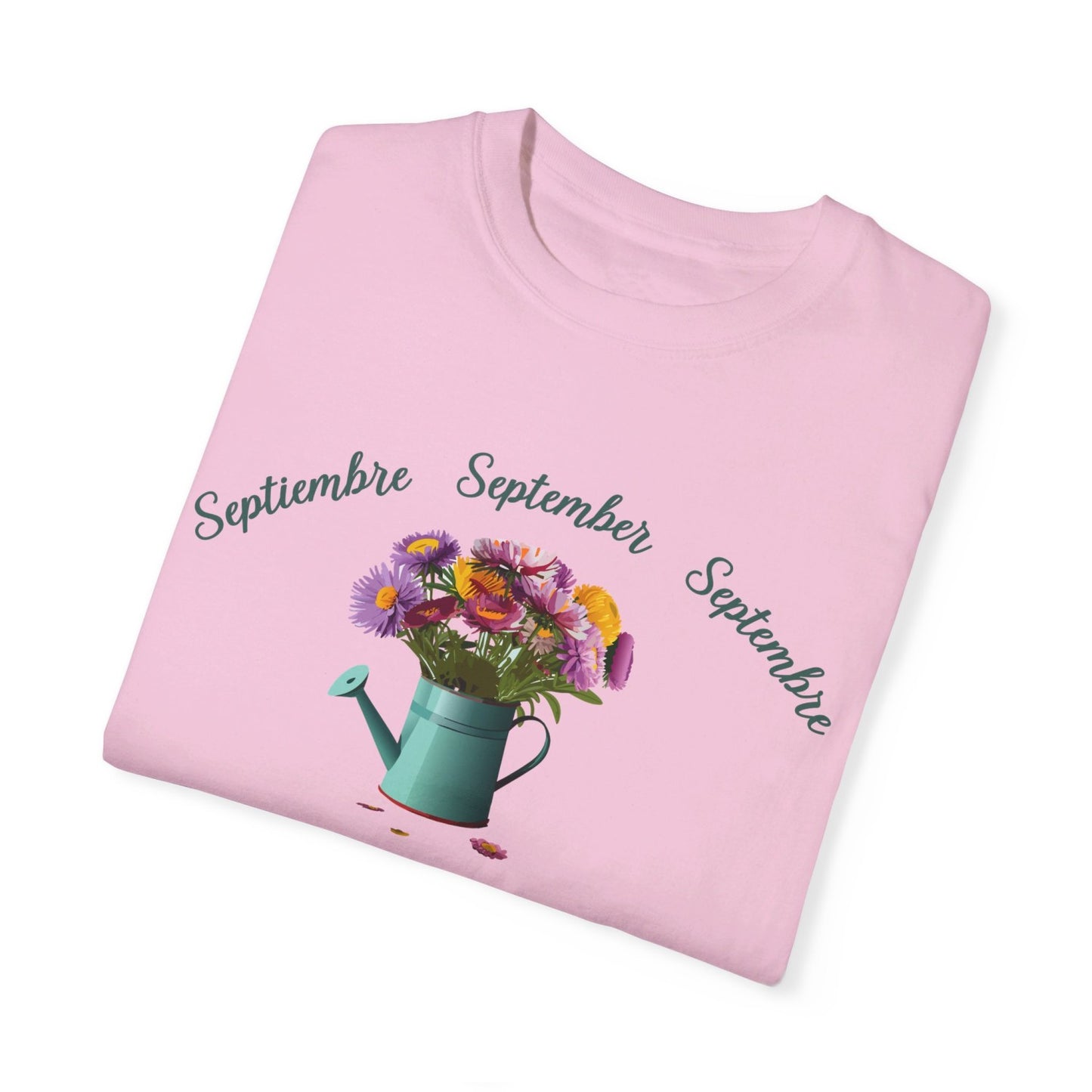 September Inspired Floral T-Shirt Featuring Aster Flowers