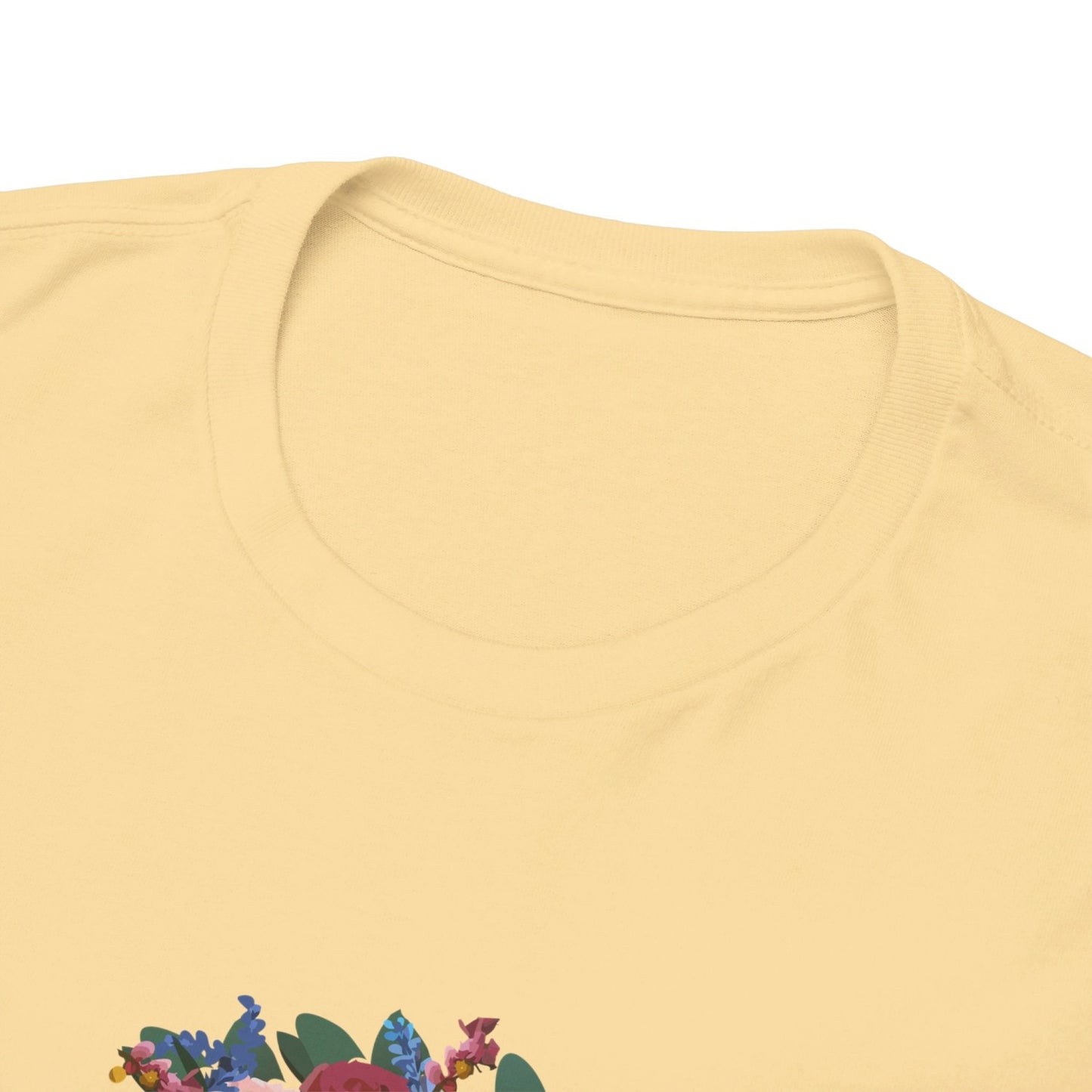 Bride Floral Wreath Heavy Cotton Bachelorette Party Tee