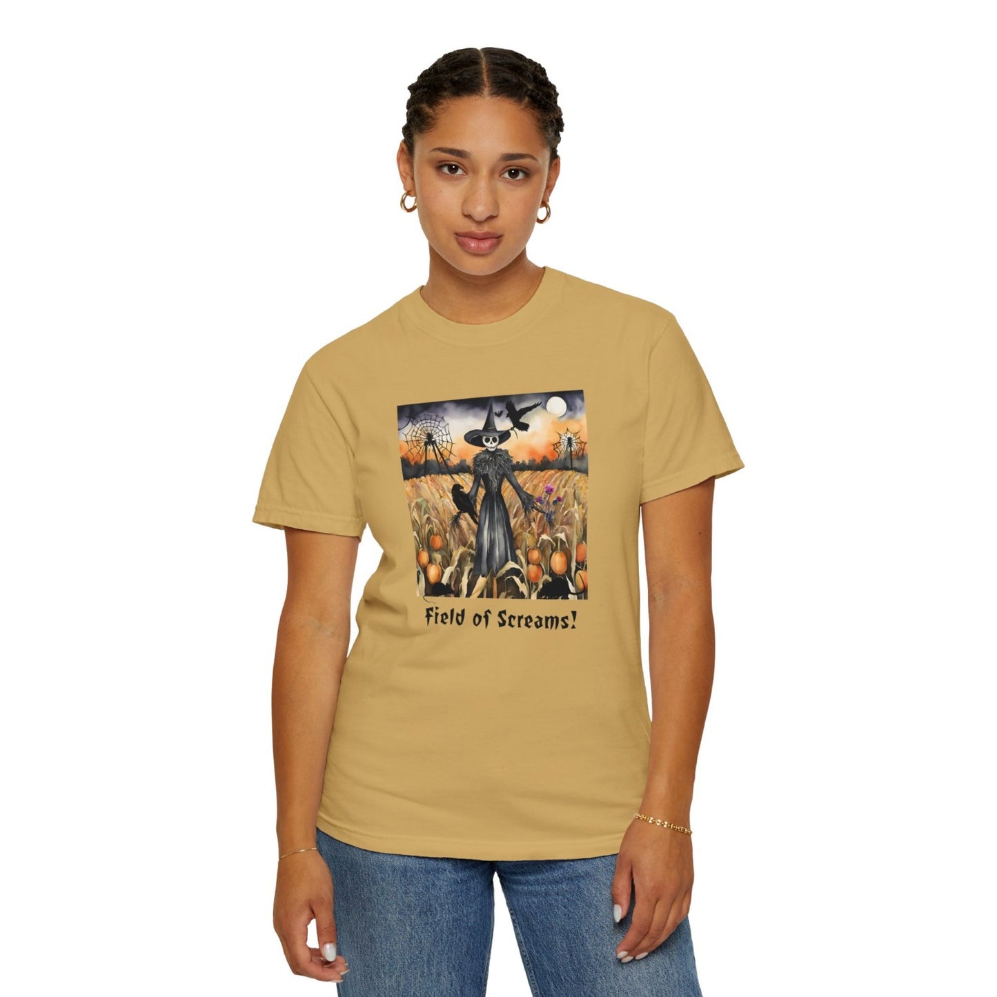 Vintage Inspired Halloween T-Shirt Featuring Scarecrow