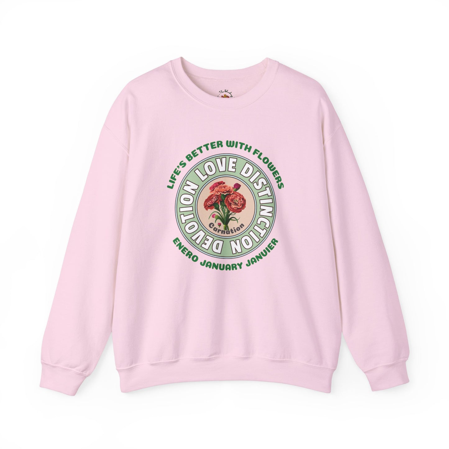 January Carnation Crew Neck Sweatshirt