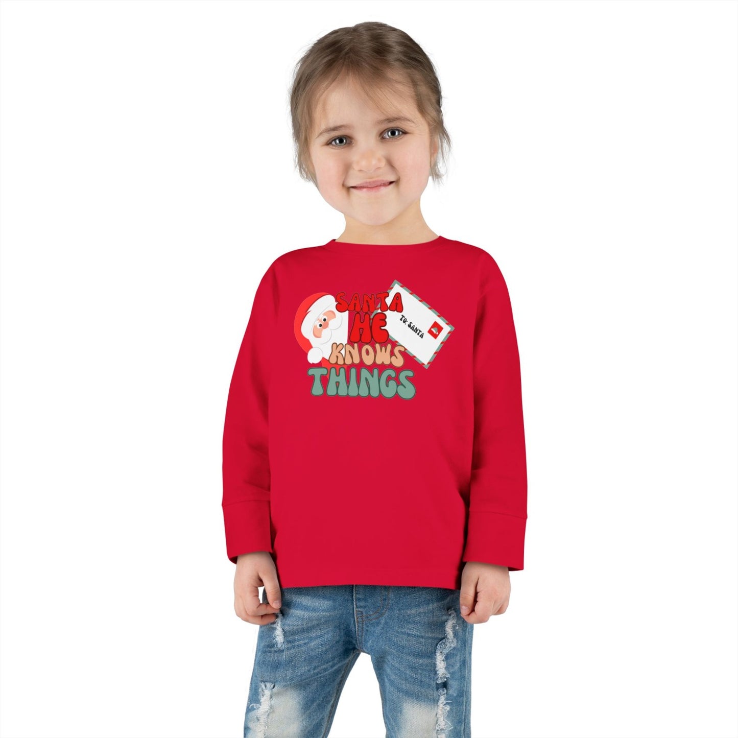 Cheeky Toddler Santa Long Sleeve Tee