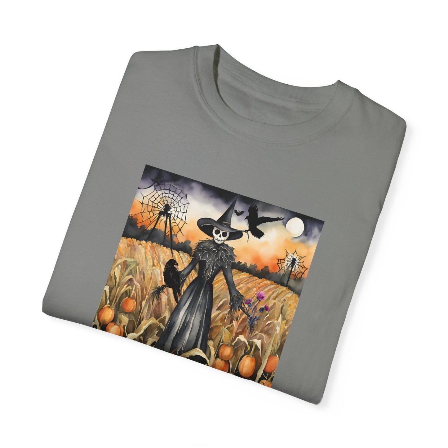 Vintage Inspired Halloween T-Shirt Featuring Scarecrow