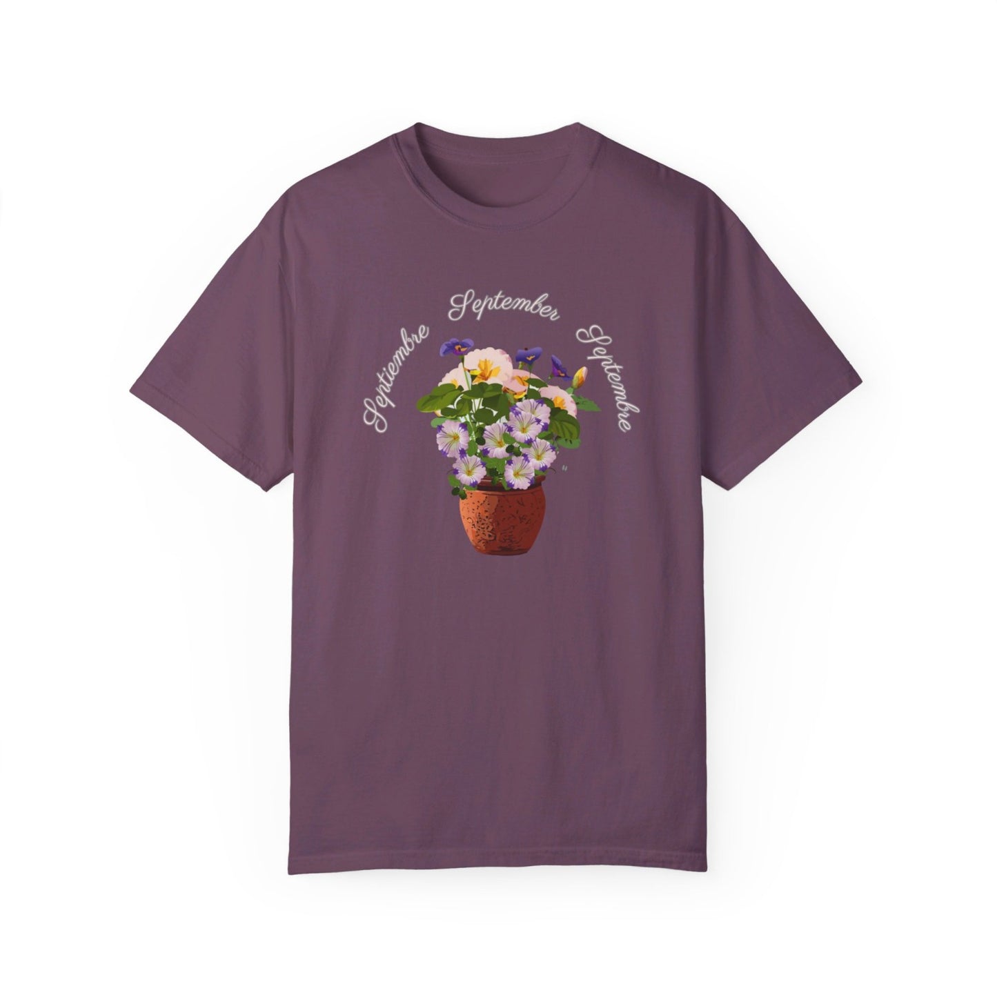 September Inspired Floral T-Shirt Featuring Morning Glories