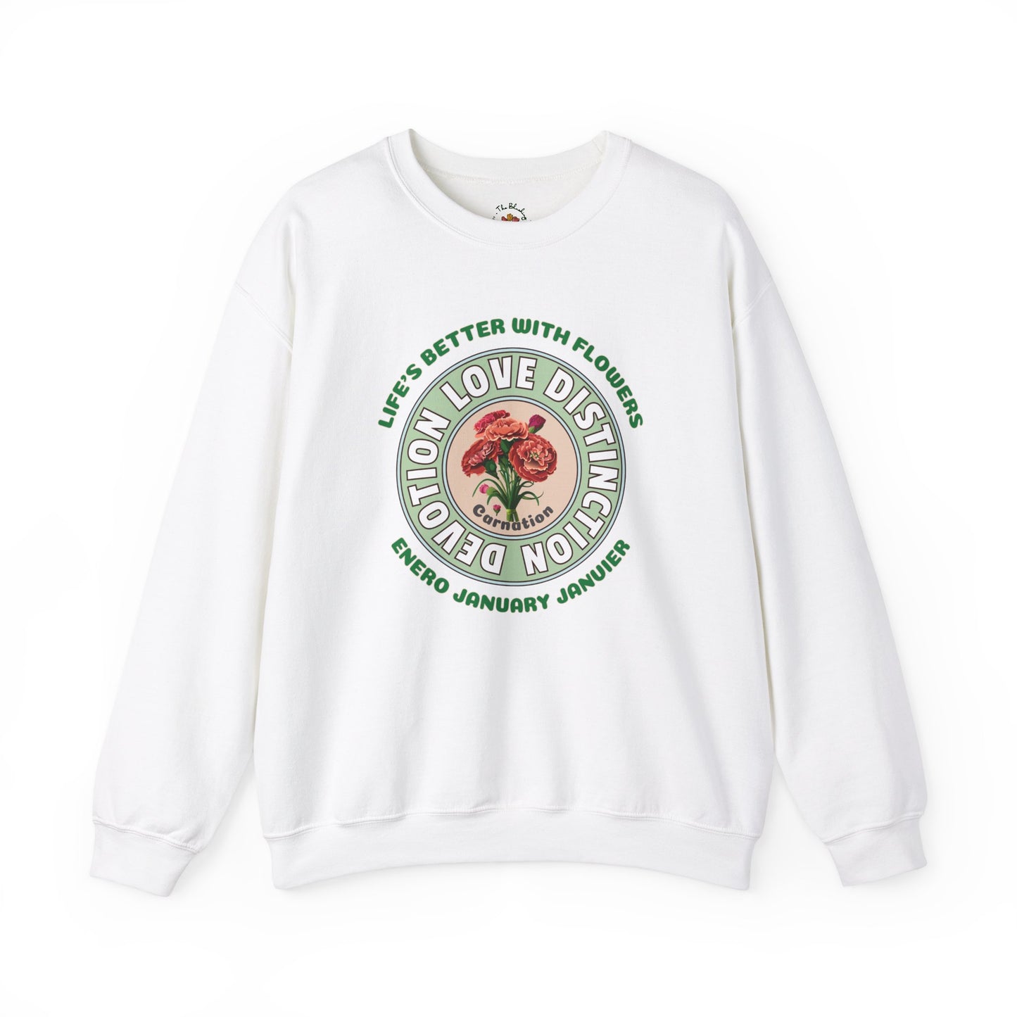 January Carnation Crew Neck Sweatshirt