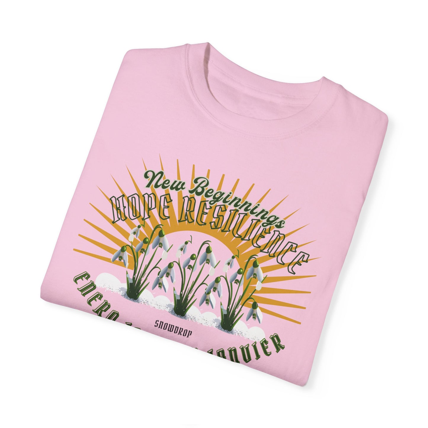 Comfy January Snowdrop Cotton Tee