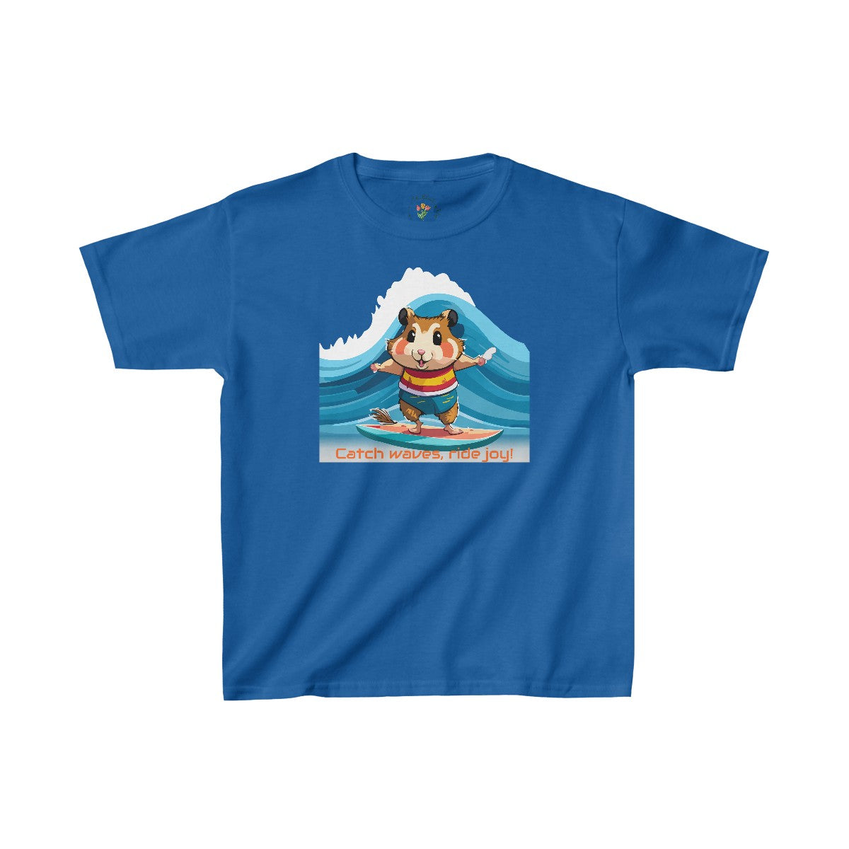 Make a splash with our high-quality kids' tee that celebrates surfing and happiness! This fun and colorful shirt is perfect for young surfers, capturing the joy of catching waves and living life to the fullest.
