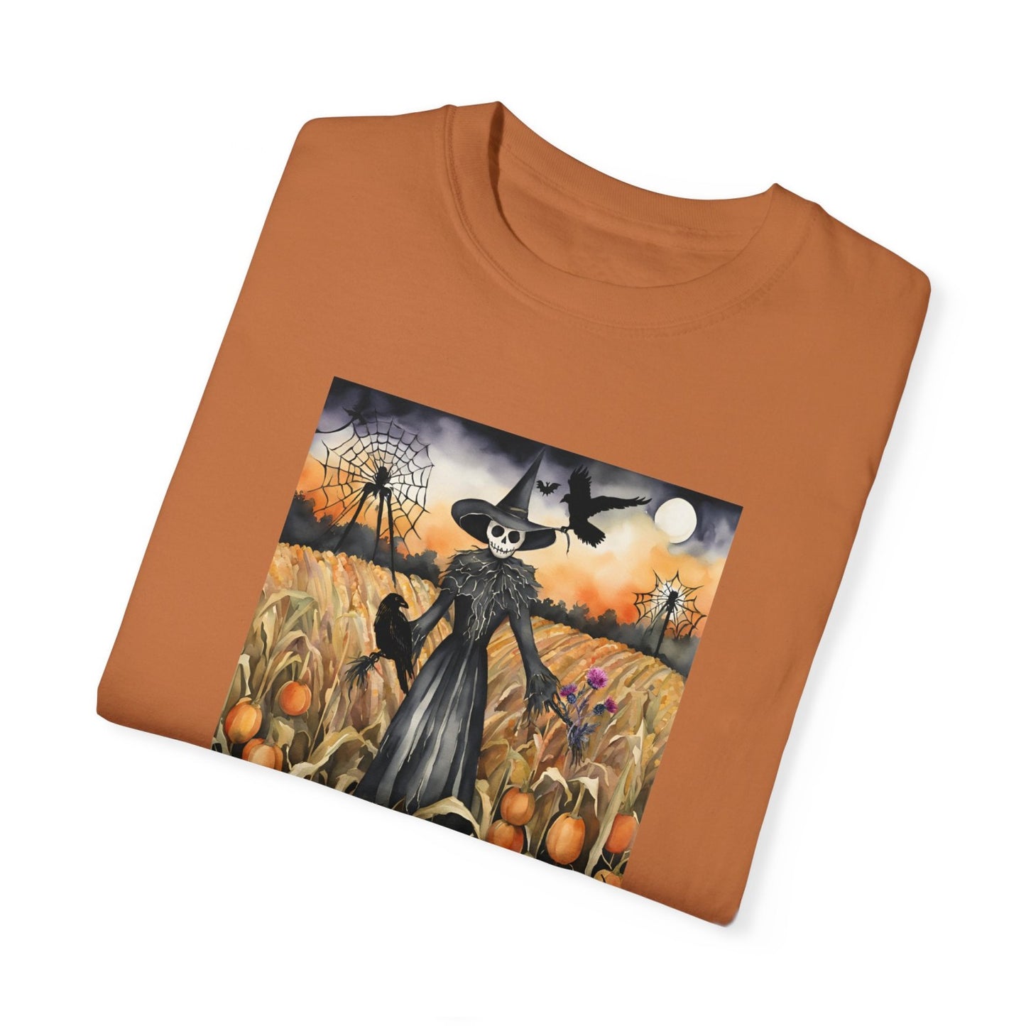Vintage Inspired Halloween T-Shirt Featuring Scarecrow