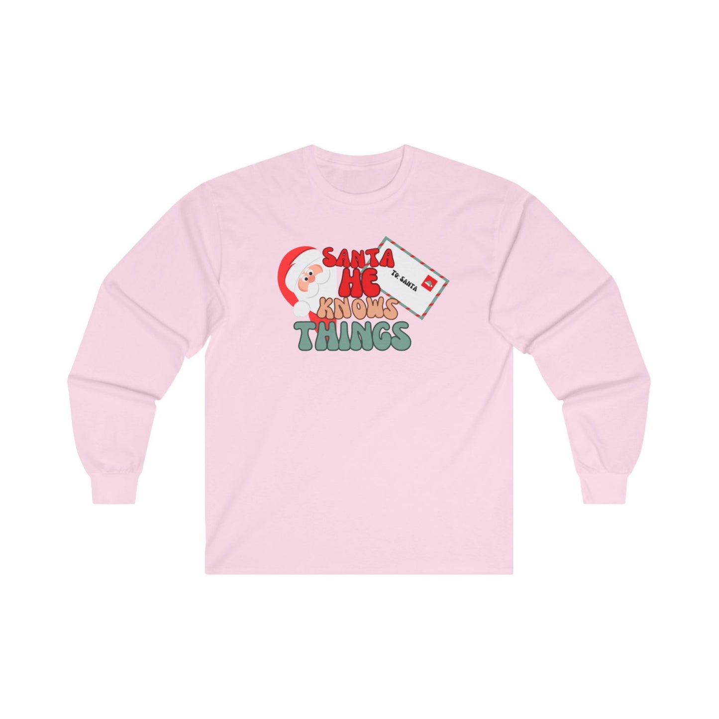 Comfy Long Sleeve Santa Inspired Tee