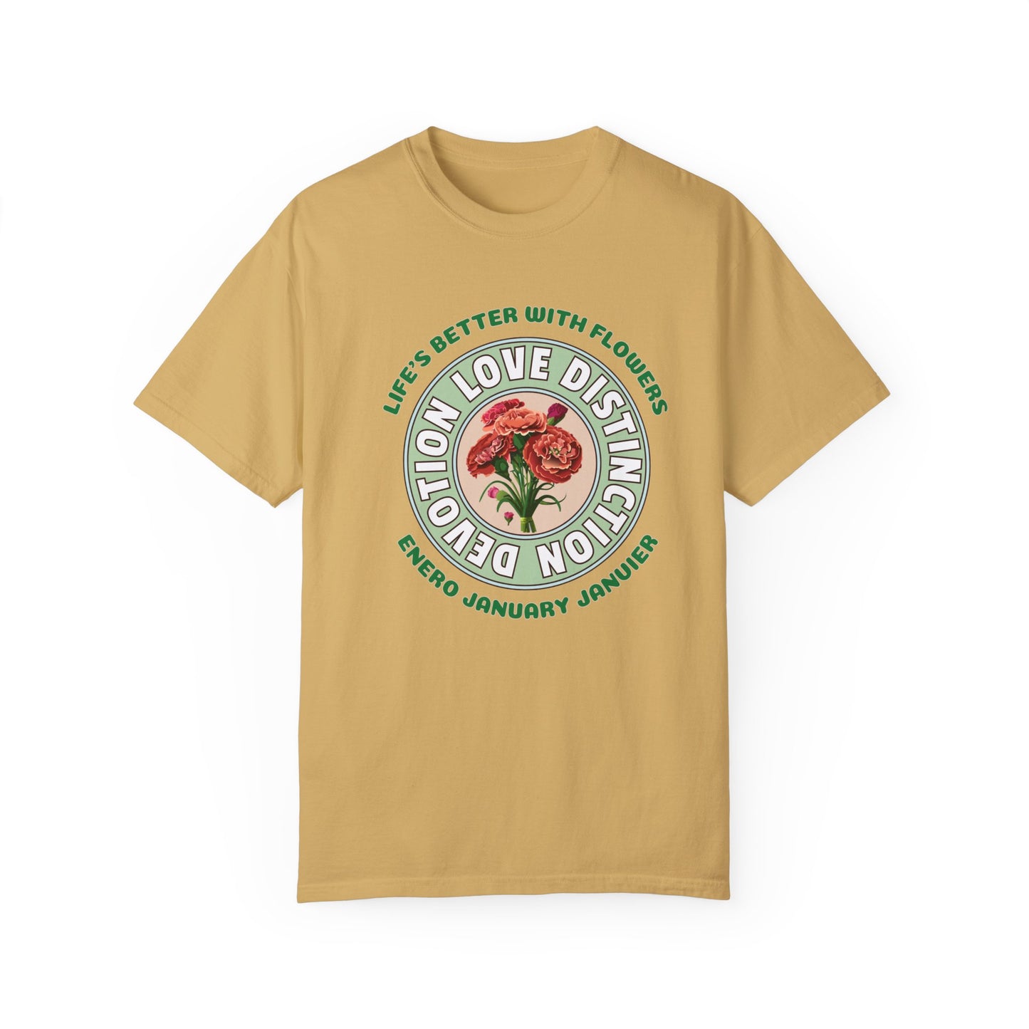 Comfy January Carnation Cotton Tee