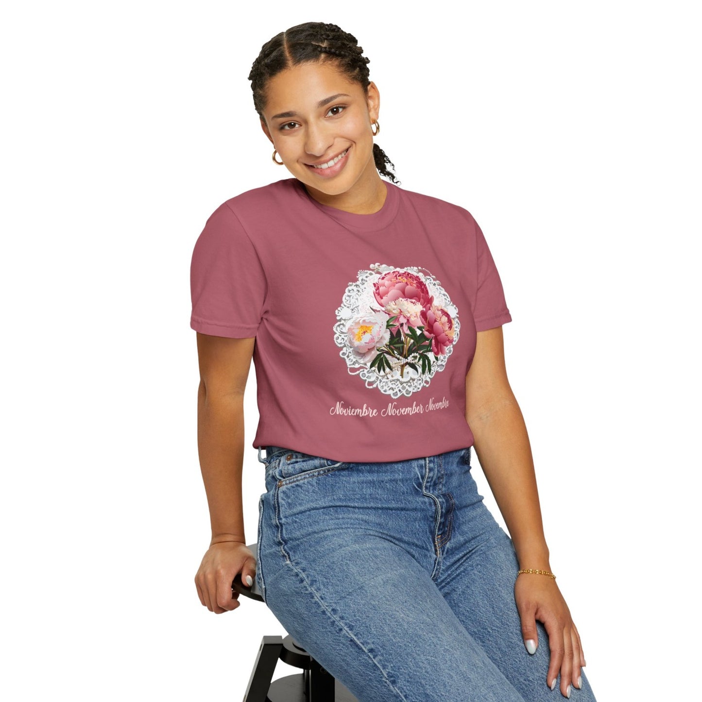 Comfy November Inspired Floral Tee