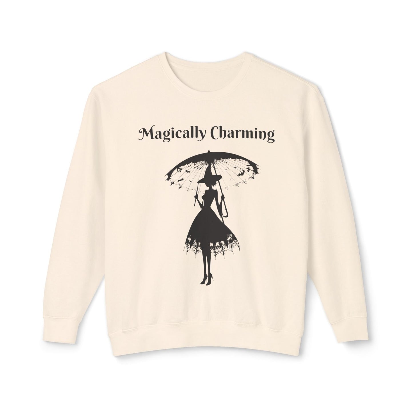 Coquette Inspired Lightweight Crewneck Sweatshirt Featuring Witch