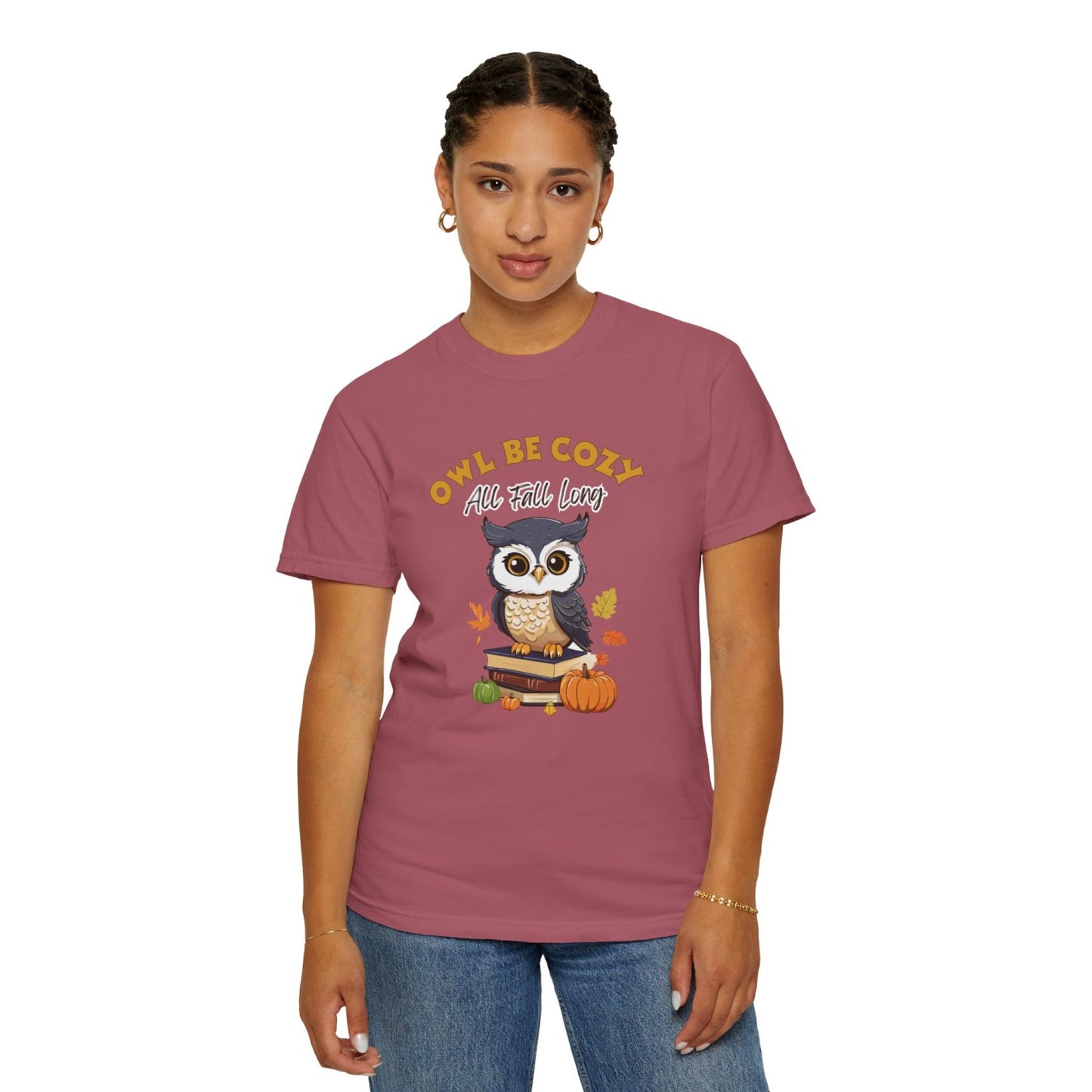 Comfy Fall Tee Featuring Smart Owl