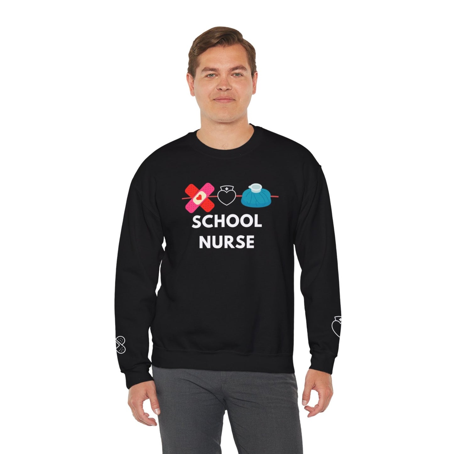Comfy School Nurse Crewneck Sweatshirt