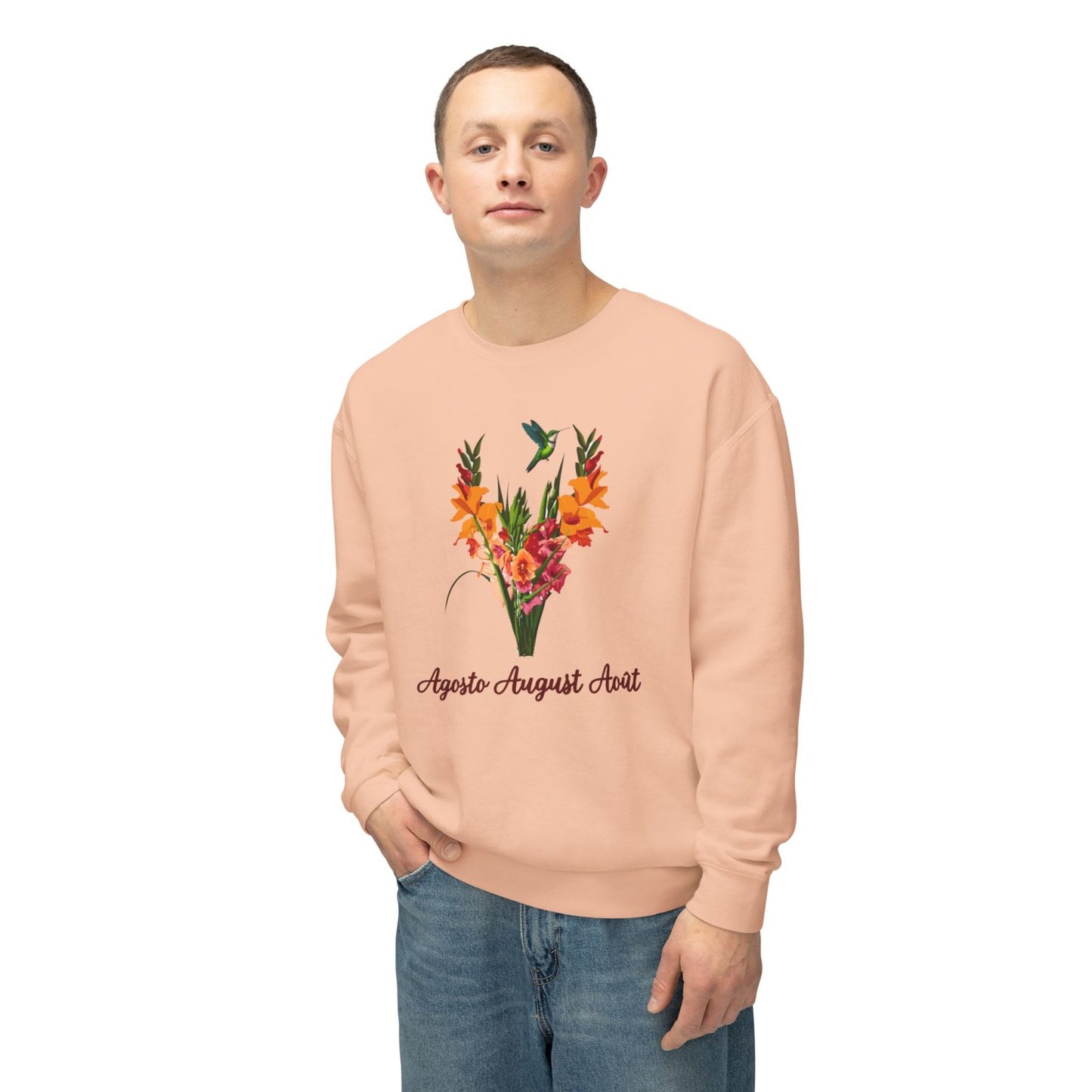 August Inspired Floral Sweatshirt Featuring Gladiolus Flowers