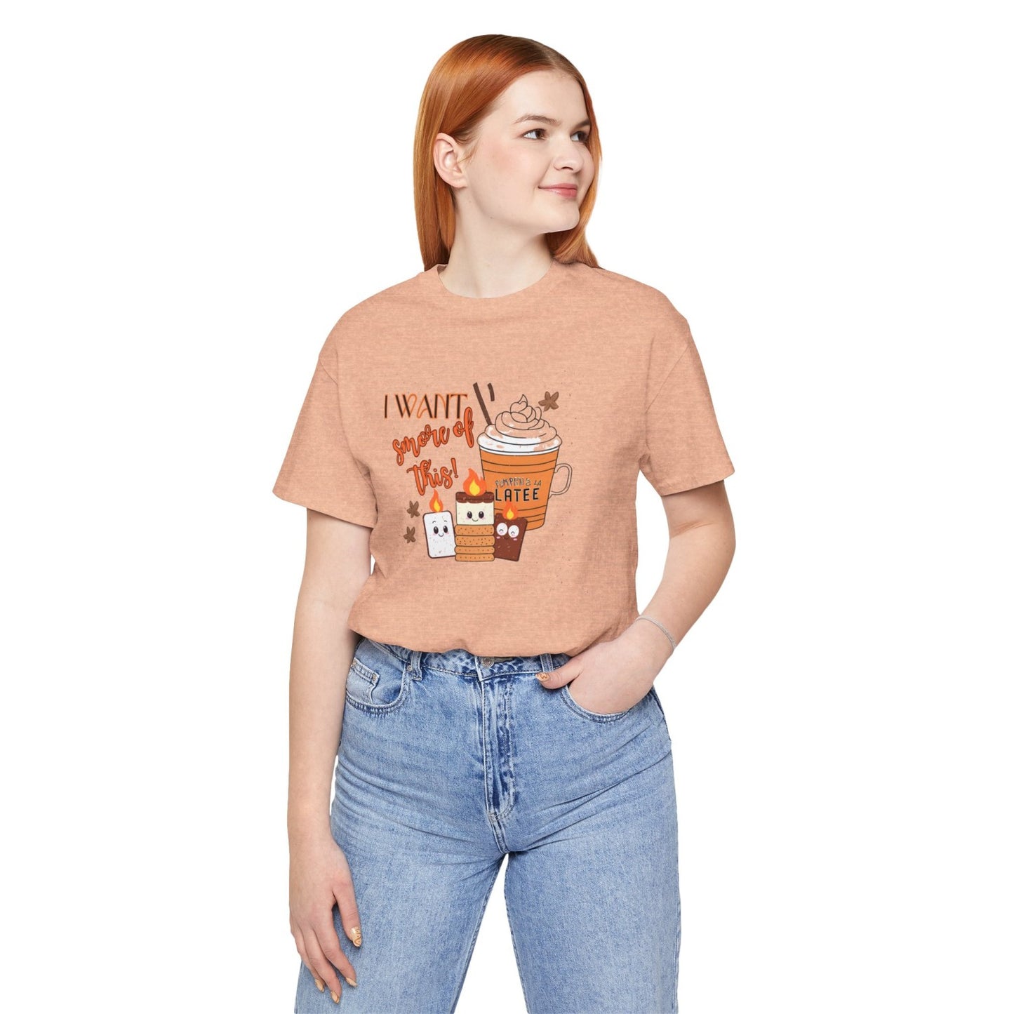 Light-Hearted Funny Fall T-Shirt Featuring Seasonal Treats