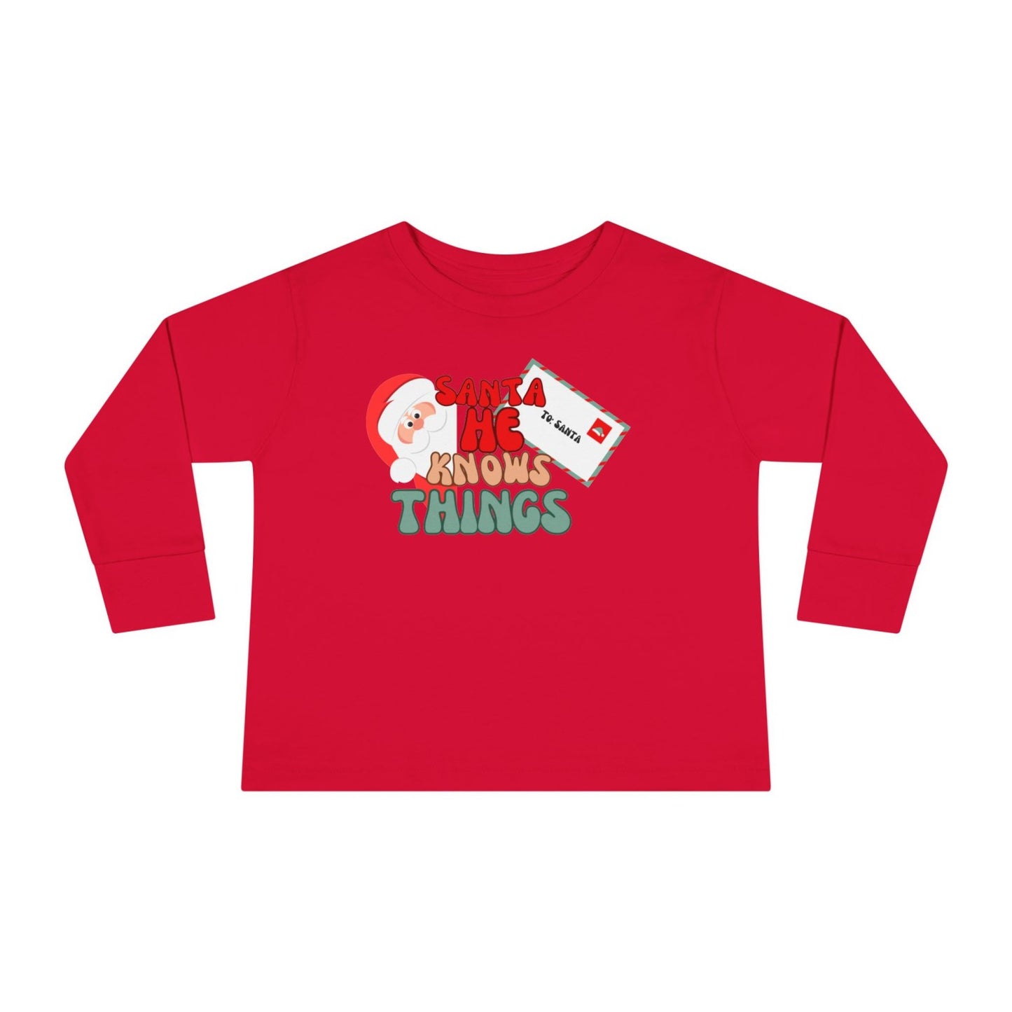 Cheeky Toddler Santa Long Sleeve Tee