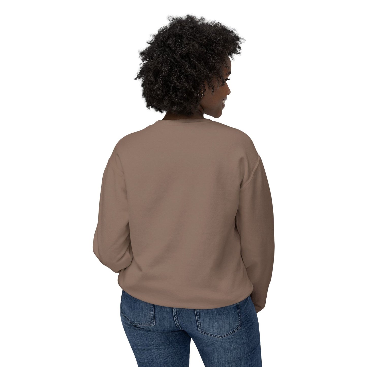 Cozy Sweatshirt with Coquette Inspired Bow Topped Christmas Tree