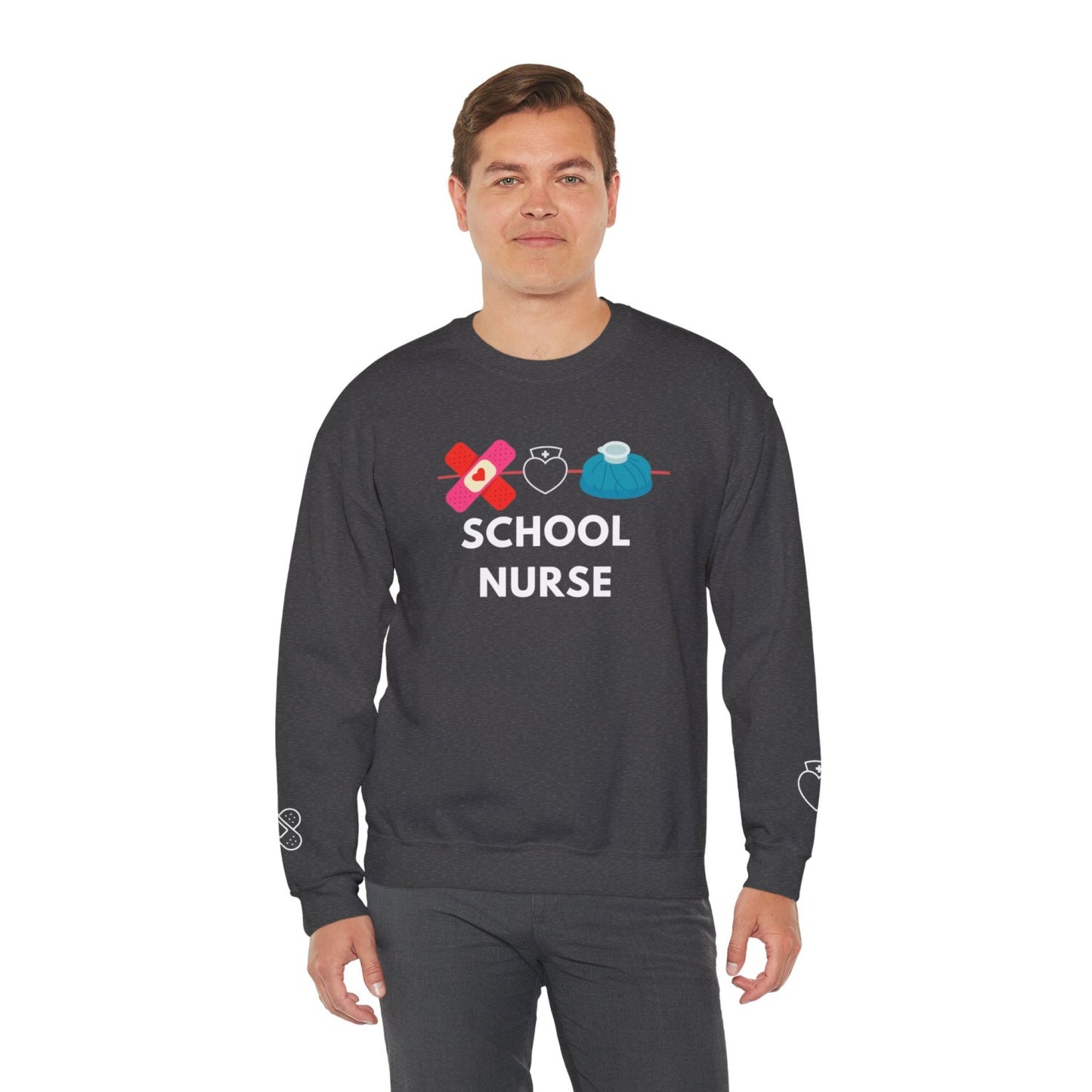 Comfy School Nurse Crewneck Sweatshirt