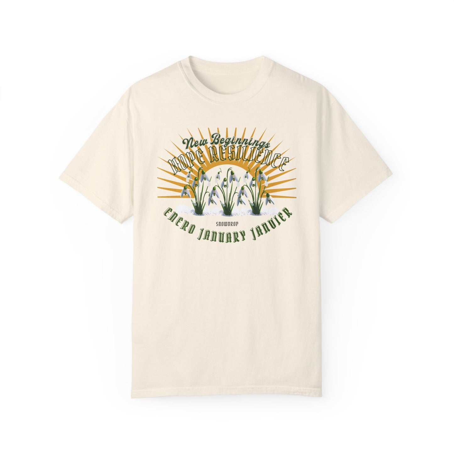 Comfy January Snowdrop Cotton Tee