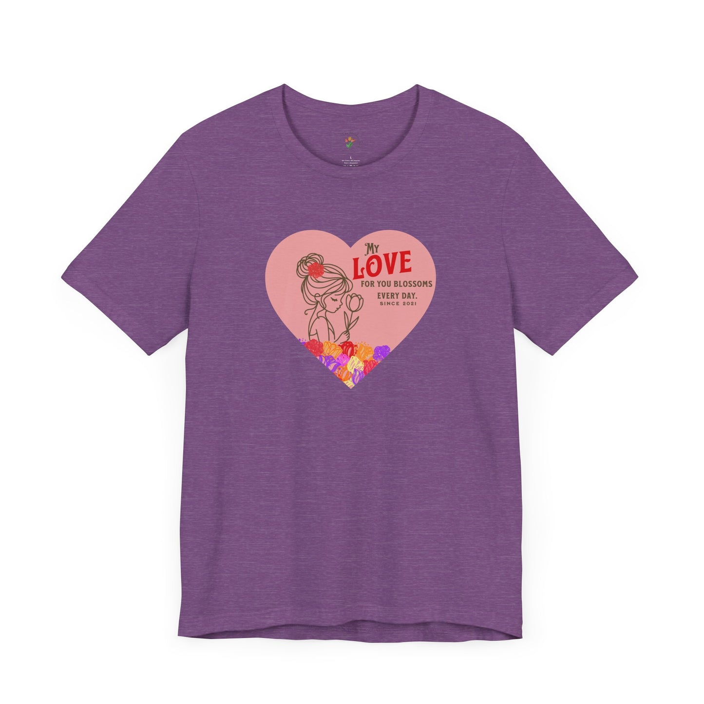 Love in Full Bloom Crew Neck Comfy Tee