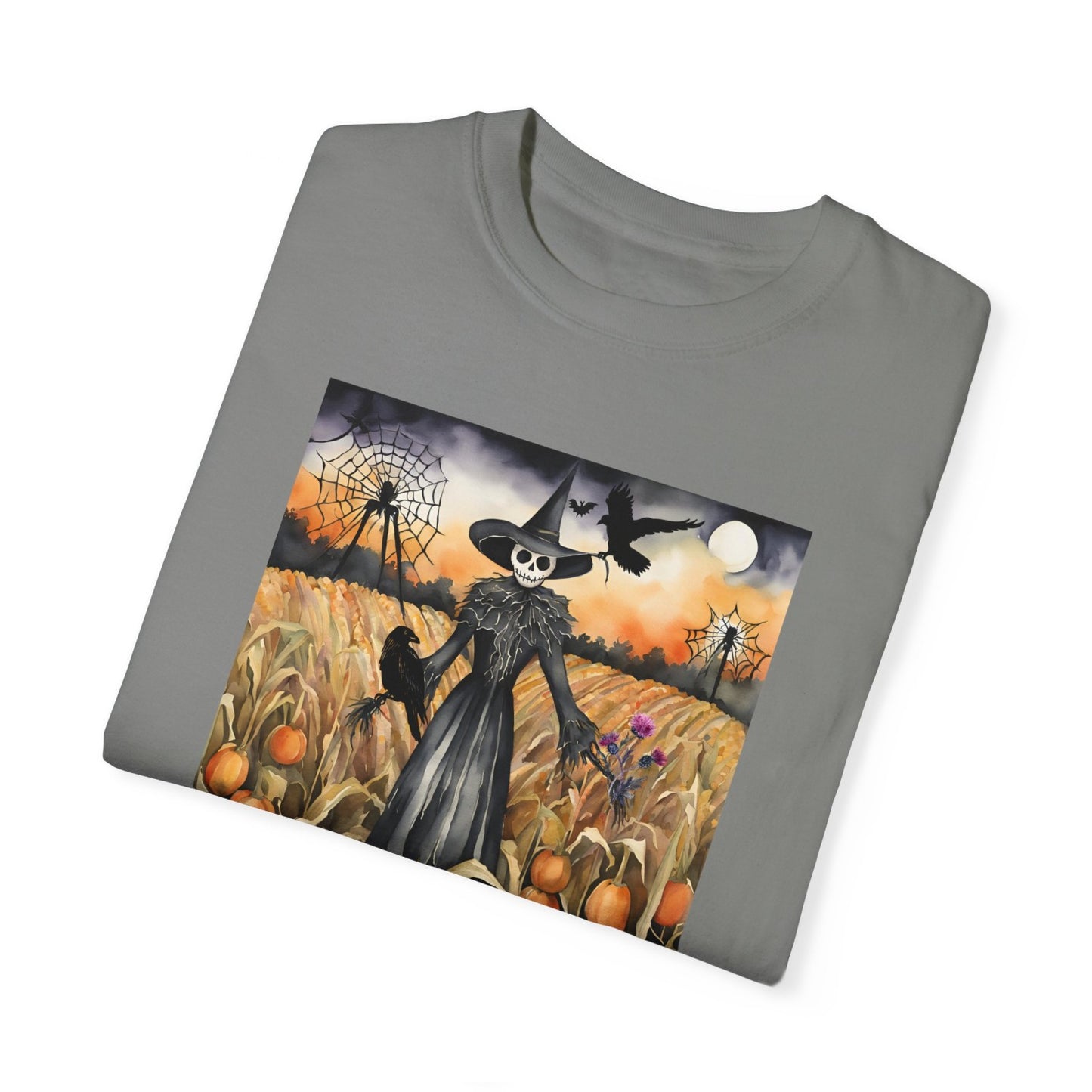 Vintage Inspired Halloween T-Shirt Featuring Scarecrow