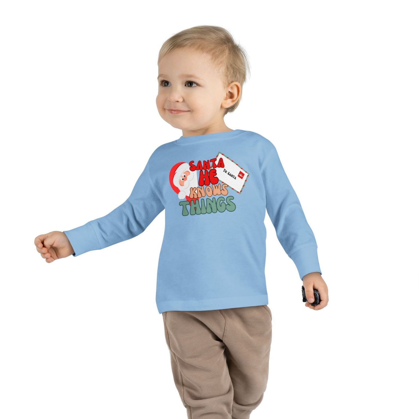 Cheeky Toddler Santa Long Sleeve Tee