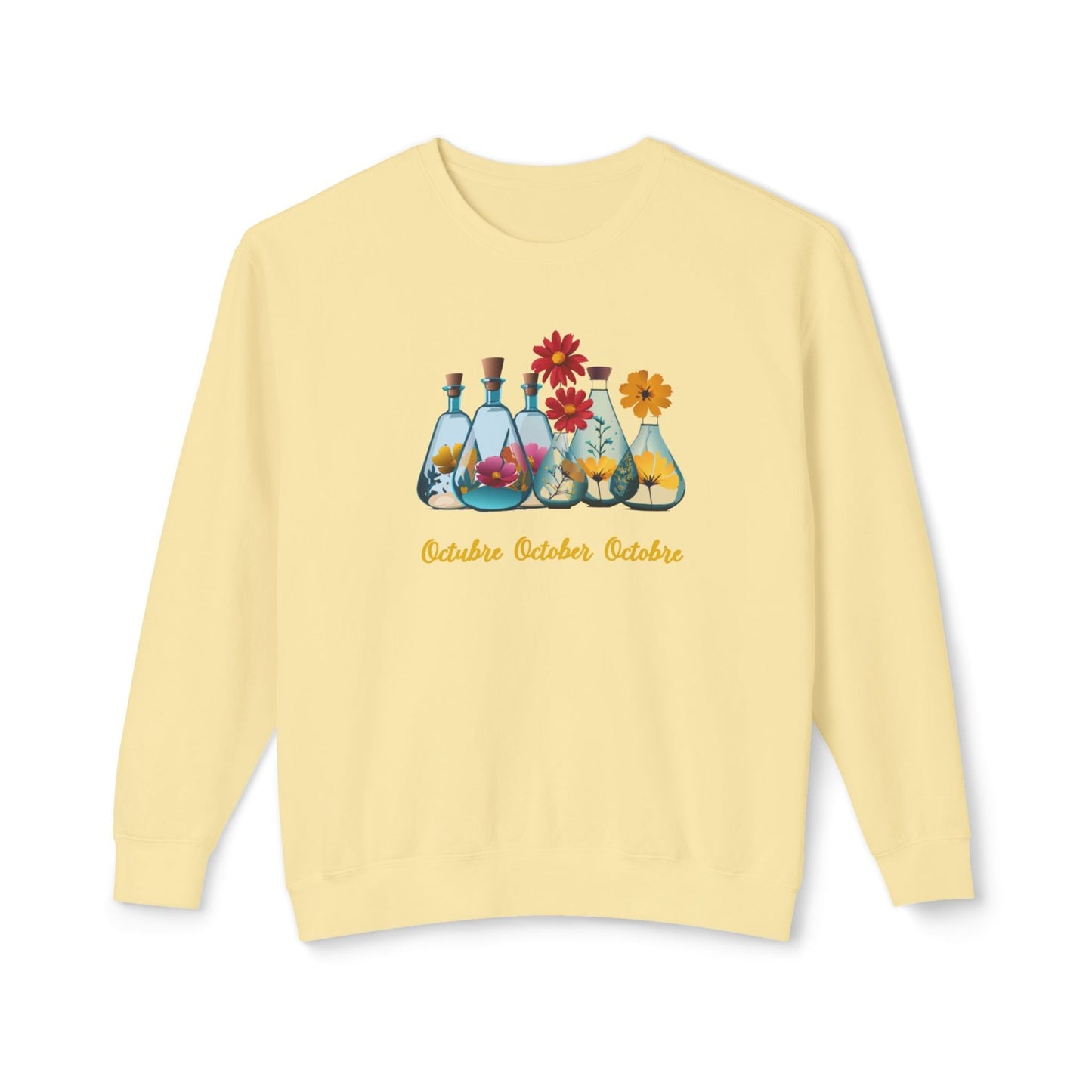 October Inspired Floral Sweatshirt Featuring Cosmos