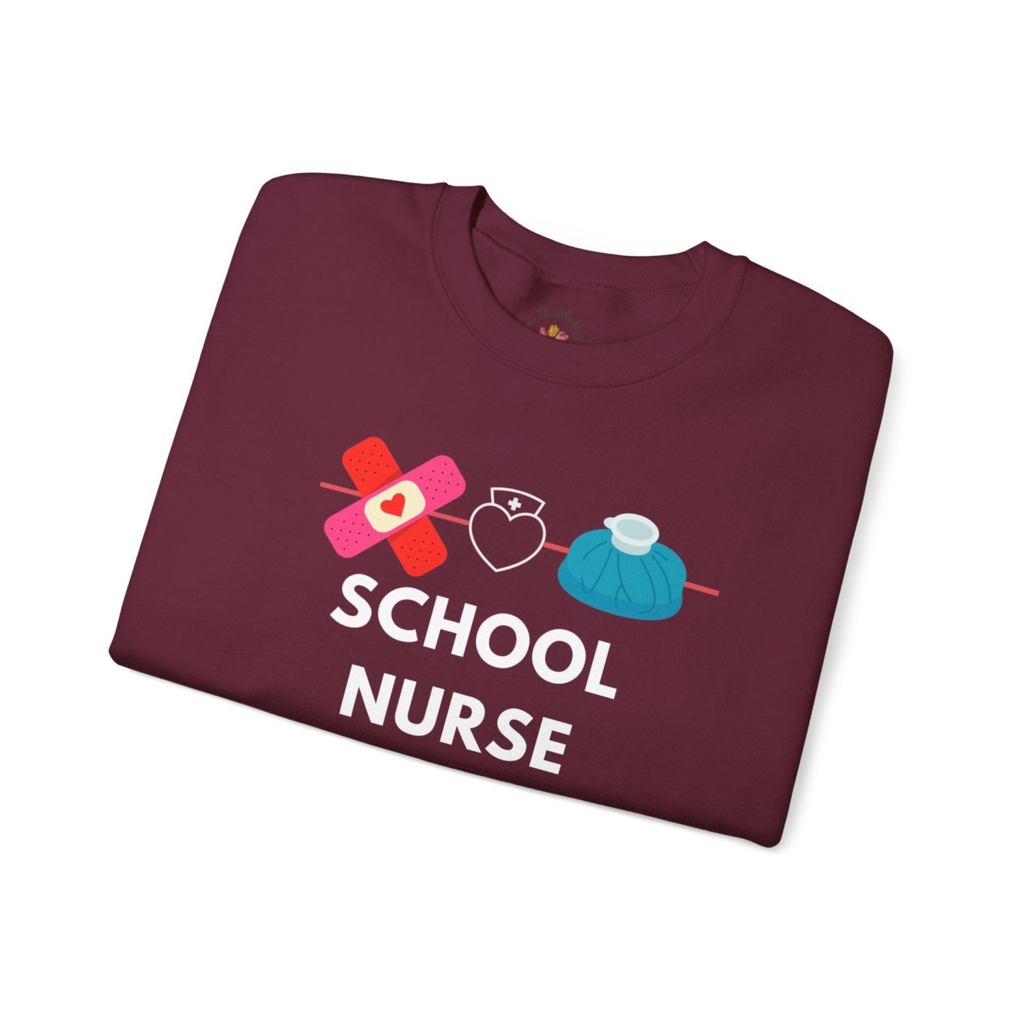 Comfy School Nurse Crewneck Sweatshirt