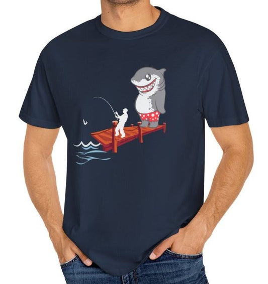 Reel in some laughs this summer with our men's cotton t-shirt, featuring a hilarious fishing design thatâ€™s sure to be a catch!