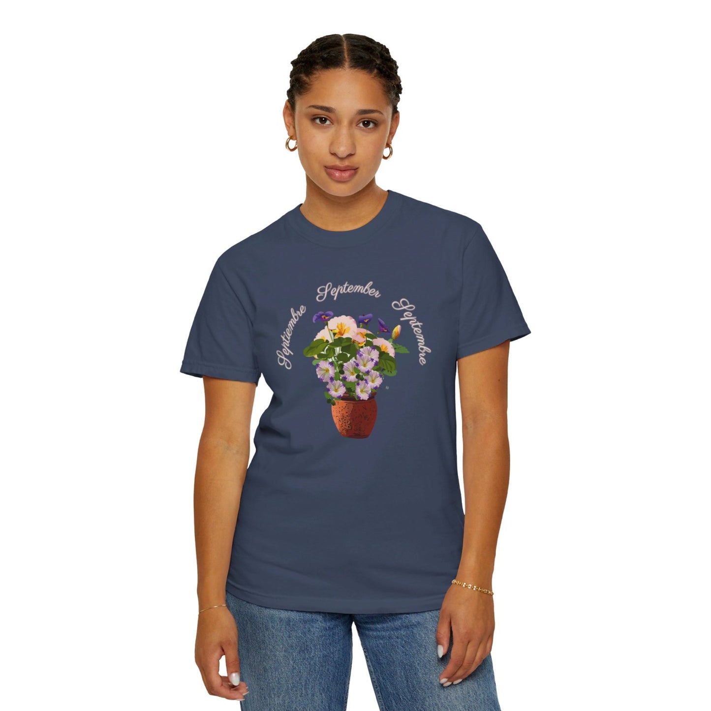 September Inspired Floral T-Shirt Featuring Morning Glories