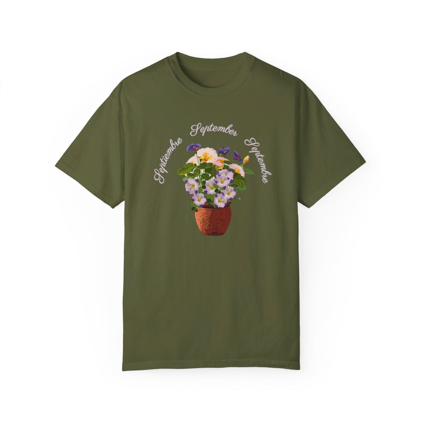 September Inspired Floral T-Shirt Featuring Morning Glories
