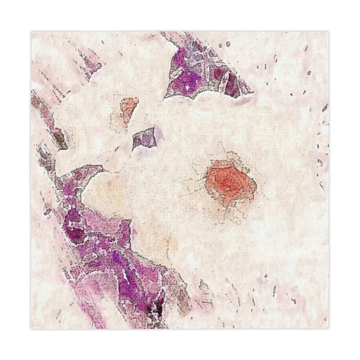Stylish Lavender Floral Tablecloth Watercolor Style