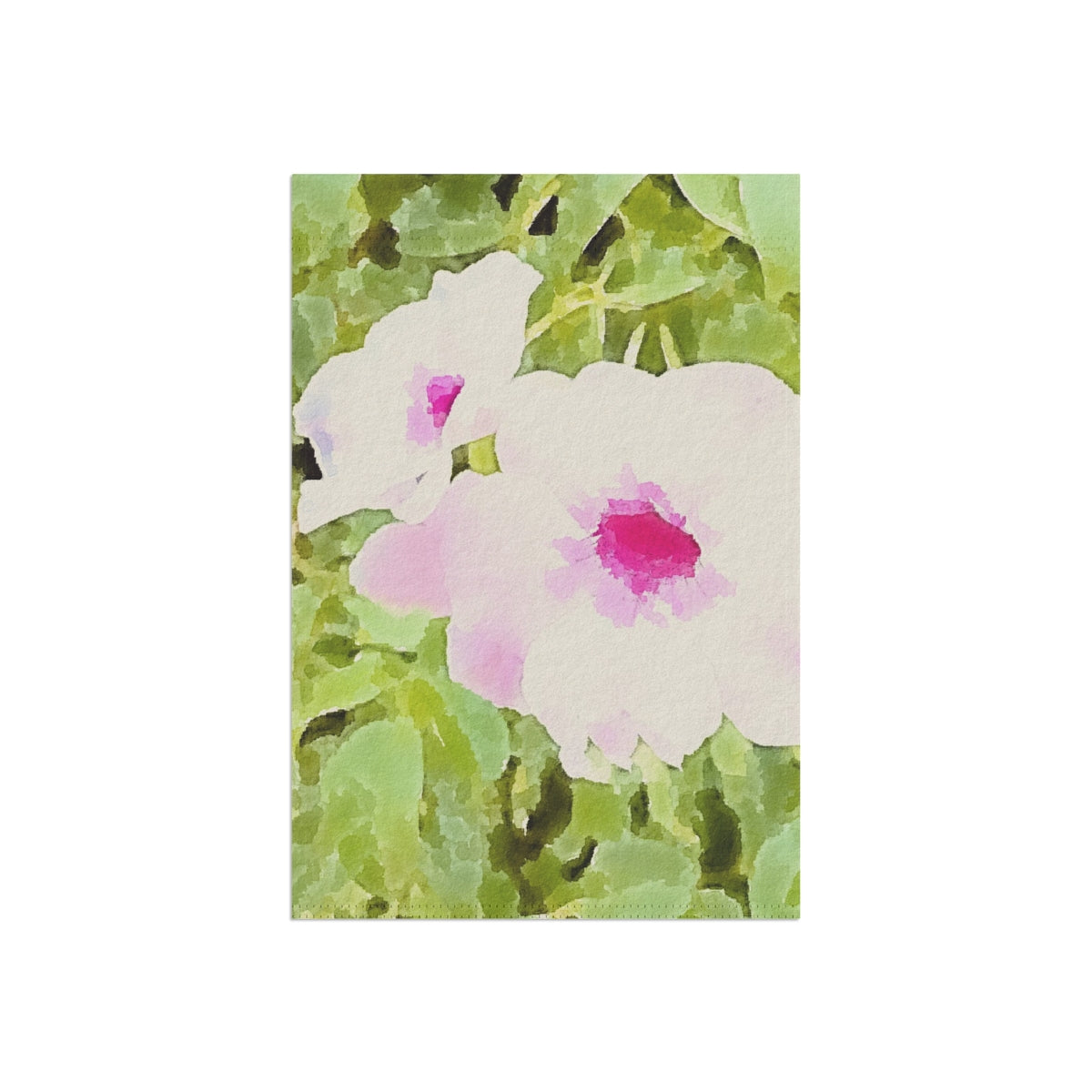 Chic Green Floral Garden Banner in Watercolor Design