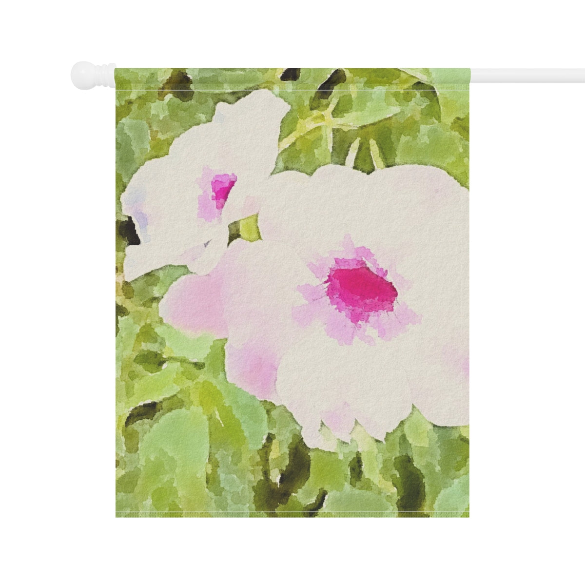 Chic Green Floral Garden Banner in Watercolor Design