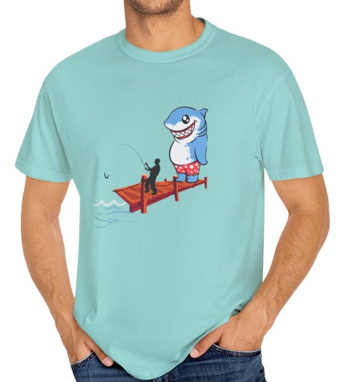 Reel in some laughs this summer with our men's cotton t-shirt, featuring a hilarious fishing design thatâ€™s sure to be a catch!