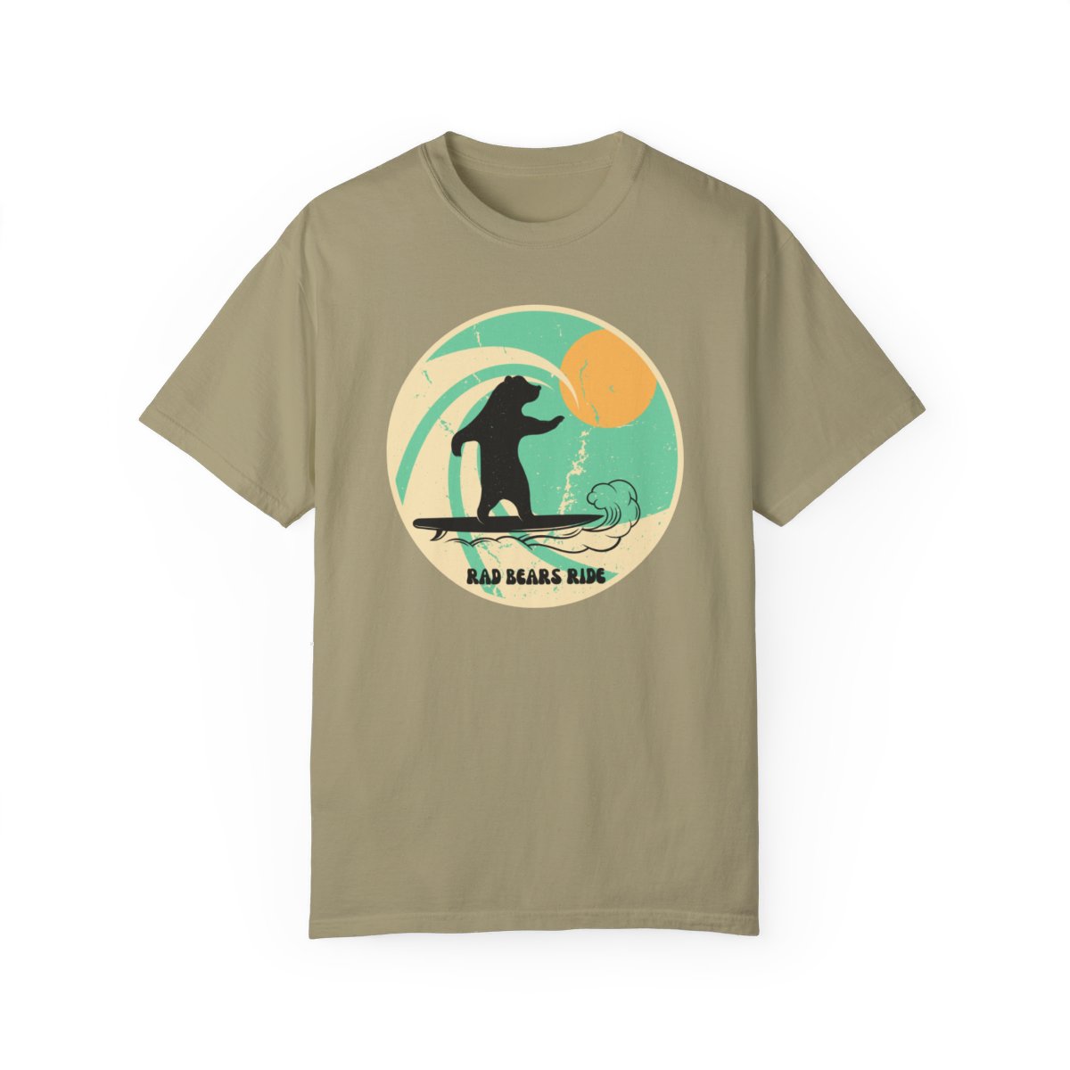 Gnarly Surfer Themed T-shirt Featuring Bear with Cool Phrase