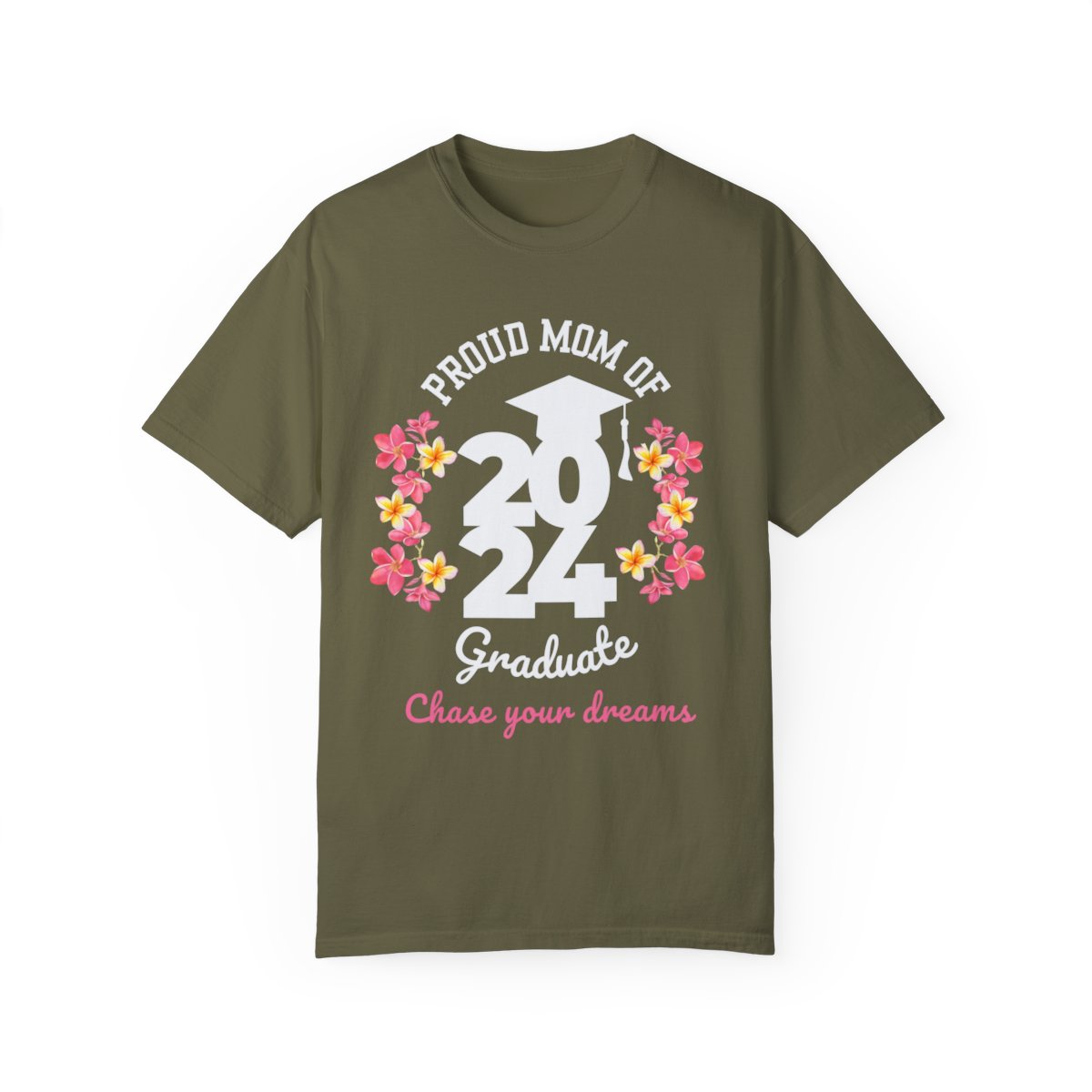 2024 Graduate Proud Mom Comfy T-shirt with Light Letters