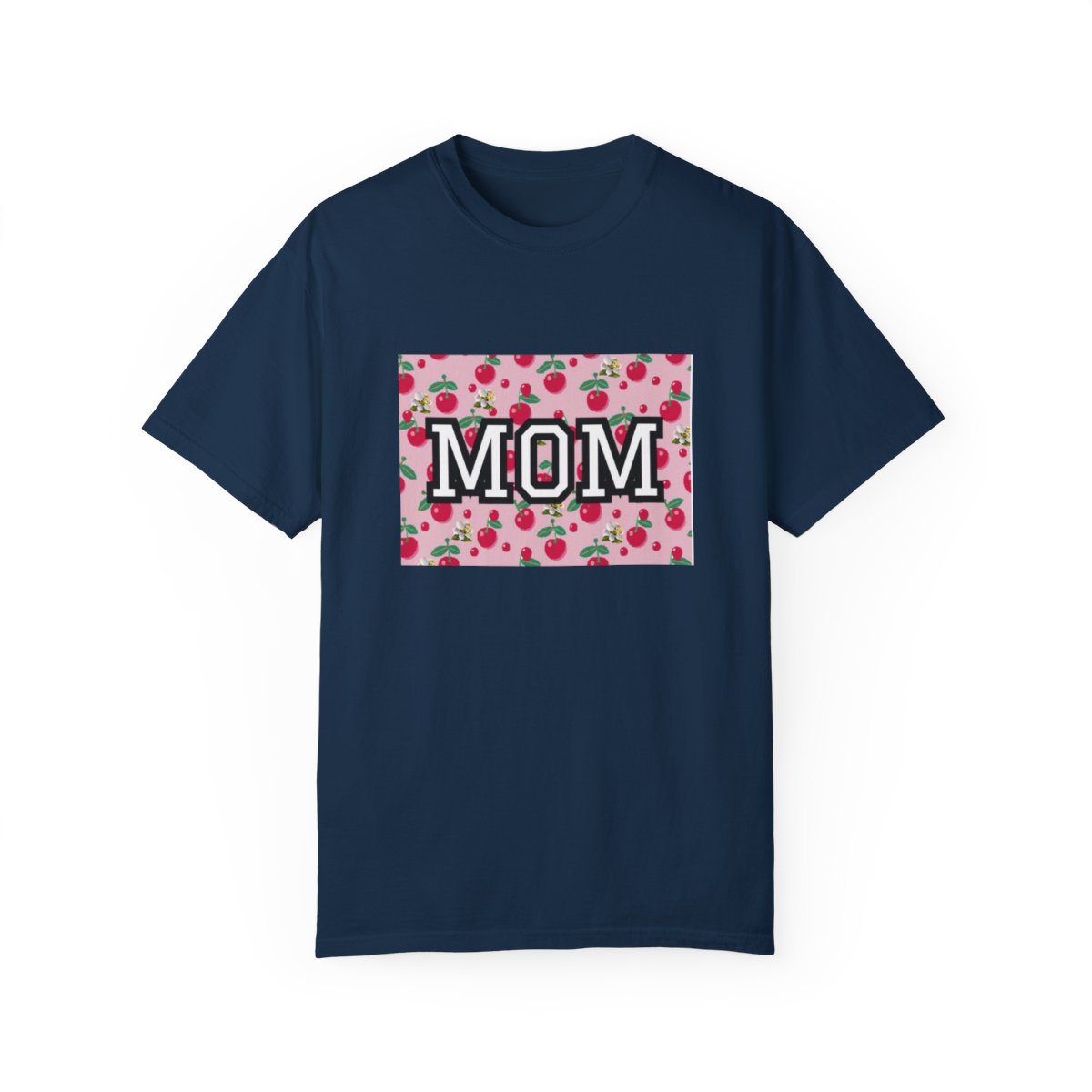 Comfy Cherries Mom Univesity Logo T-shirt