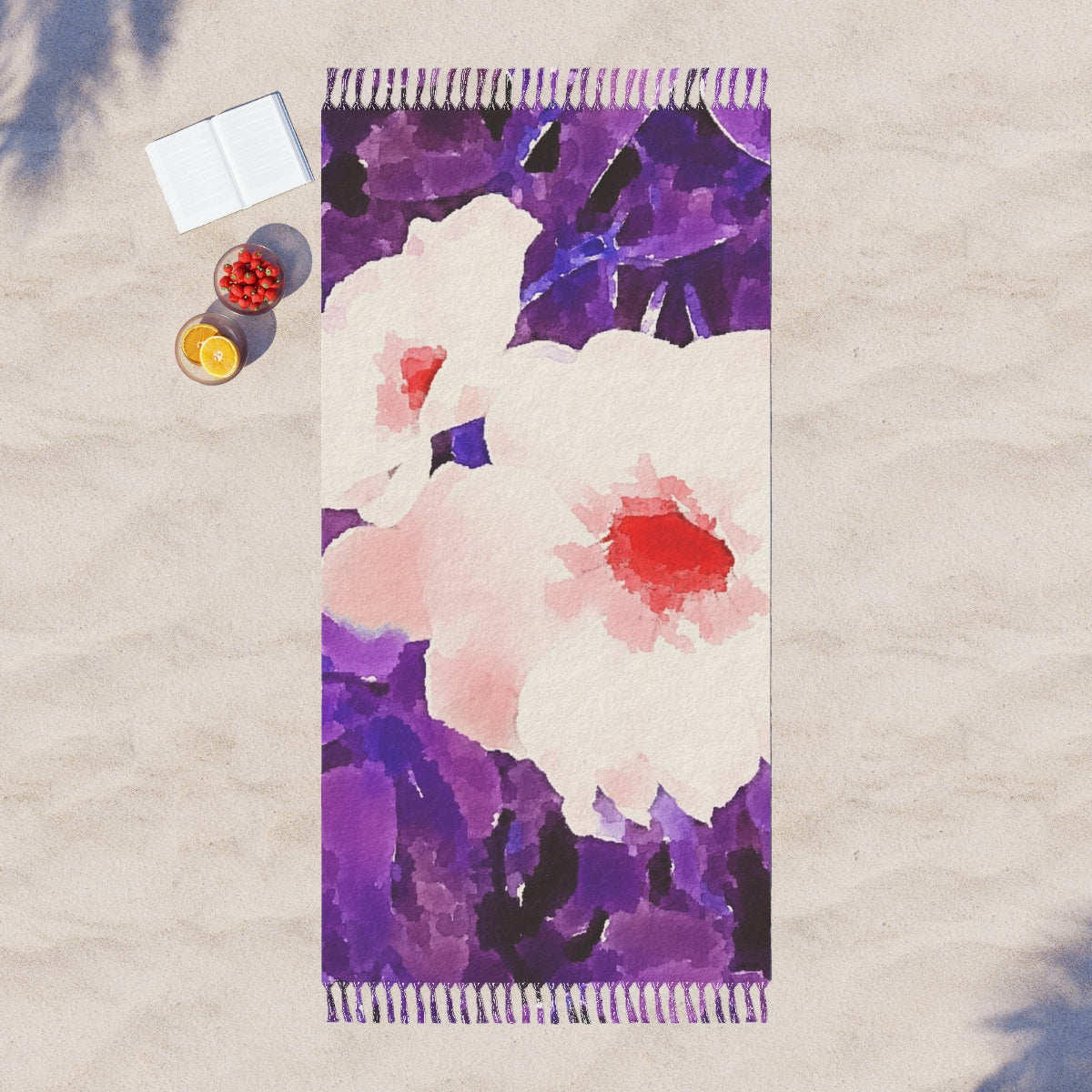 Purple Floral, Boho Beach Cloth